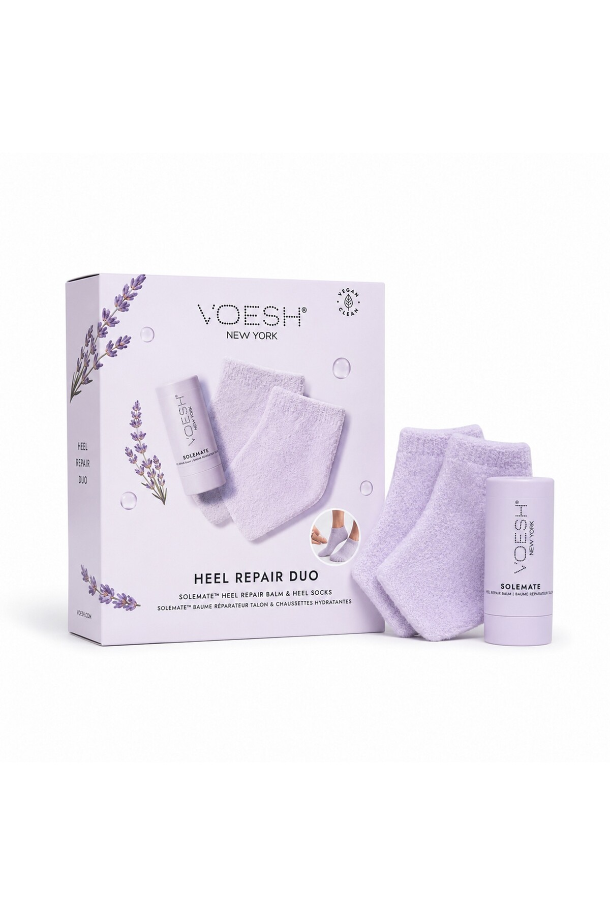 Topuk Onarıcı İkili Set (Nemlendirici Çorap + Topuk Onarıcı Balm) - Lavanta — 818463023906