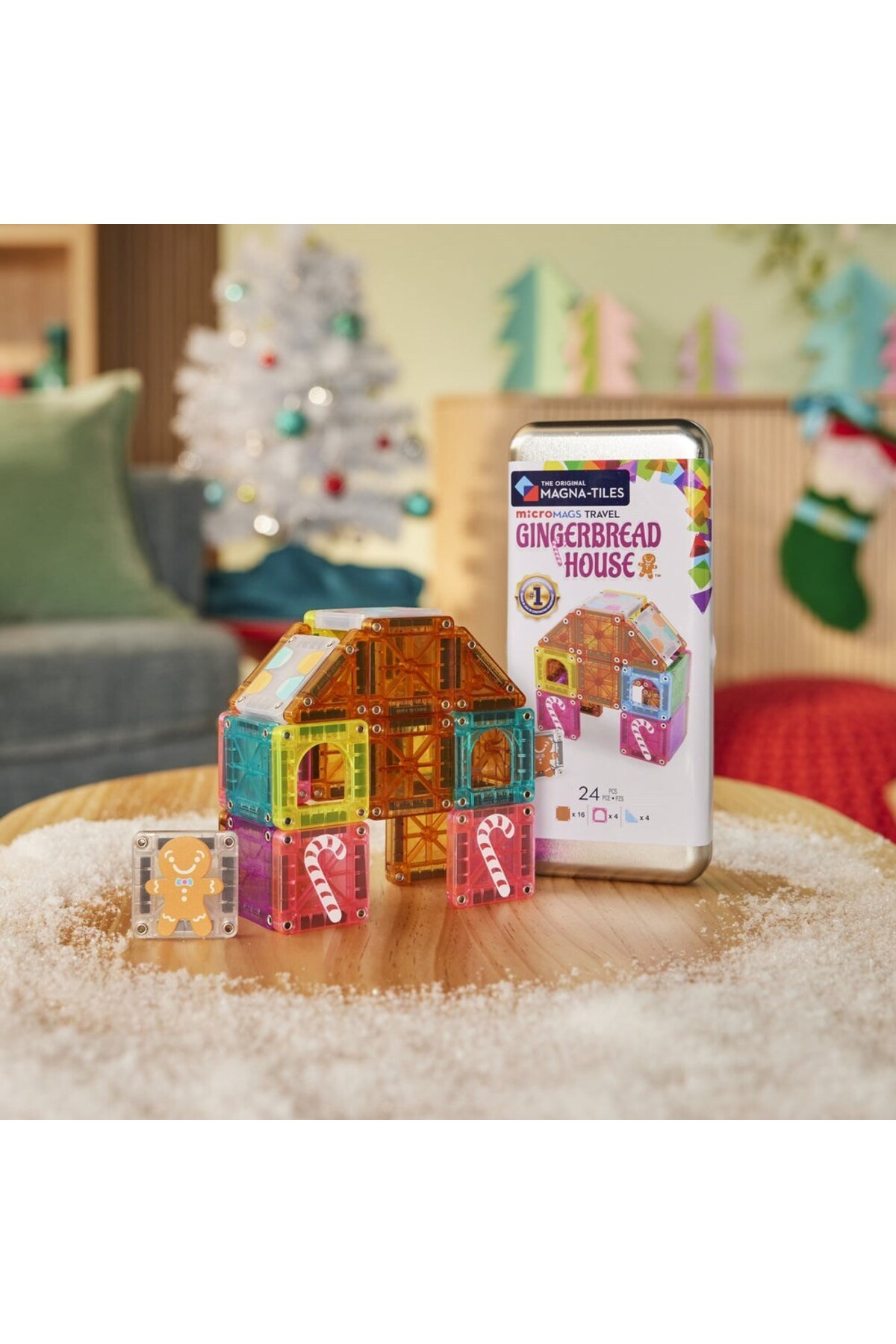 Magna Tiles MAGNA-TILES® - Travel Gingerbread House - MicroMAGS