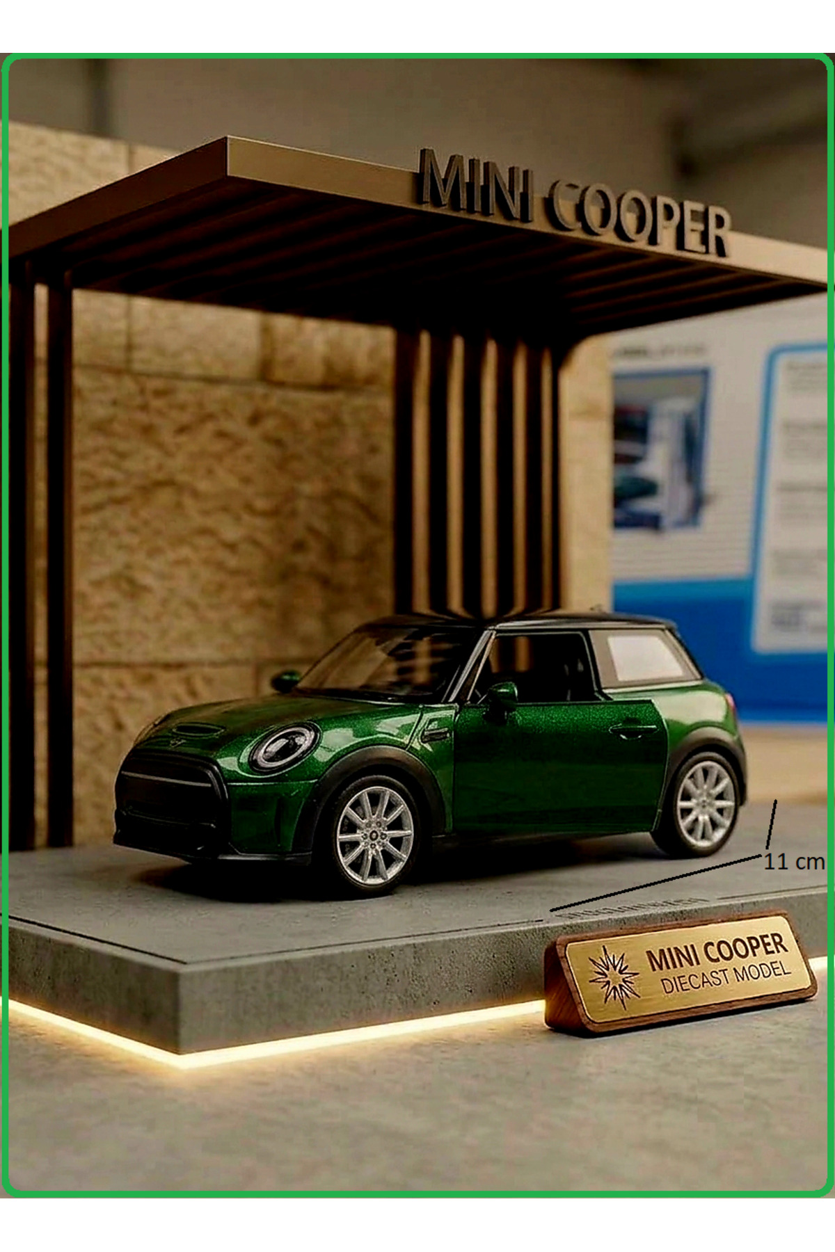 OYUNCAKSAHİLİ Mini Cooper S Modeli Metal Araba Çekbırak 11cm