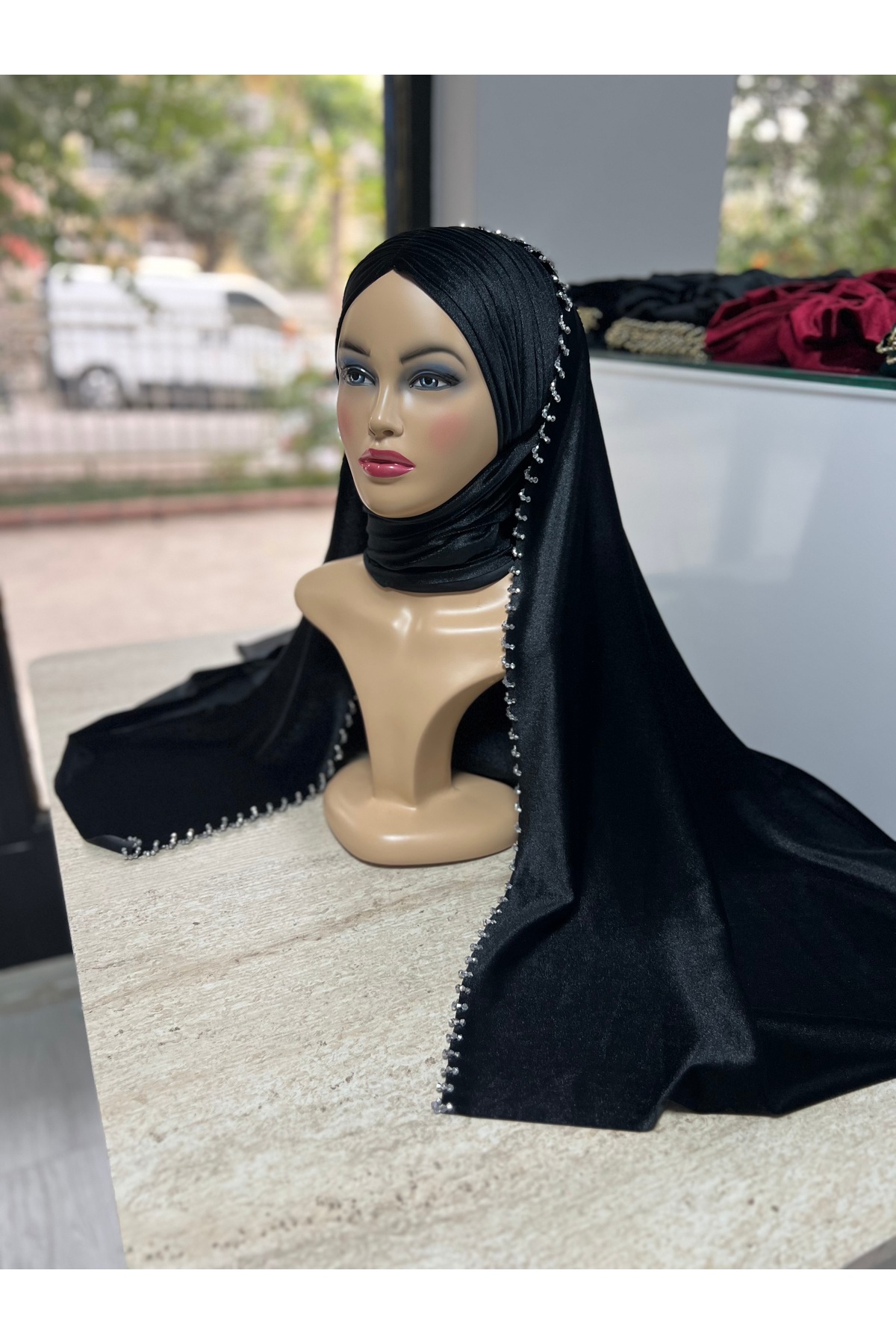TUĞBA KUZEY READY READY VIL READY VELVET Velvet Neck Closed Neck Veil وعده نامزدی حنا عروسی 4
