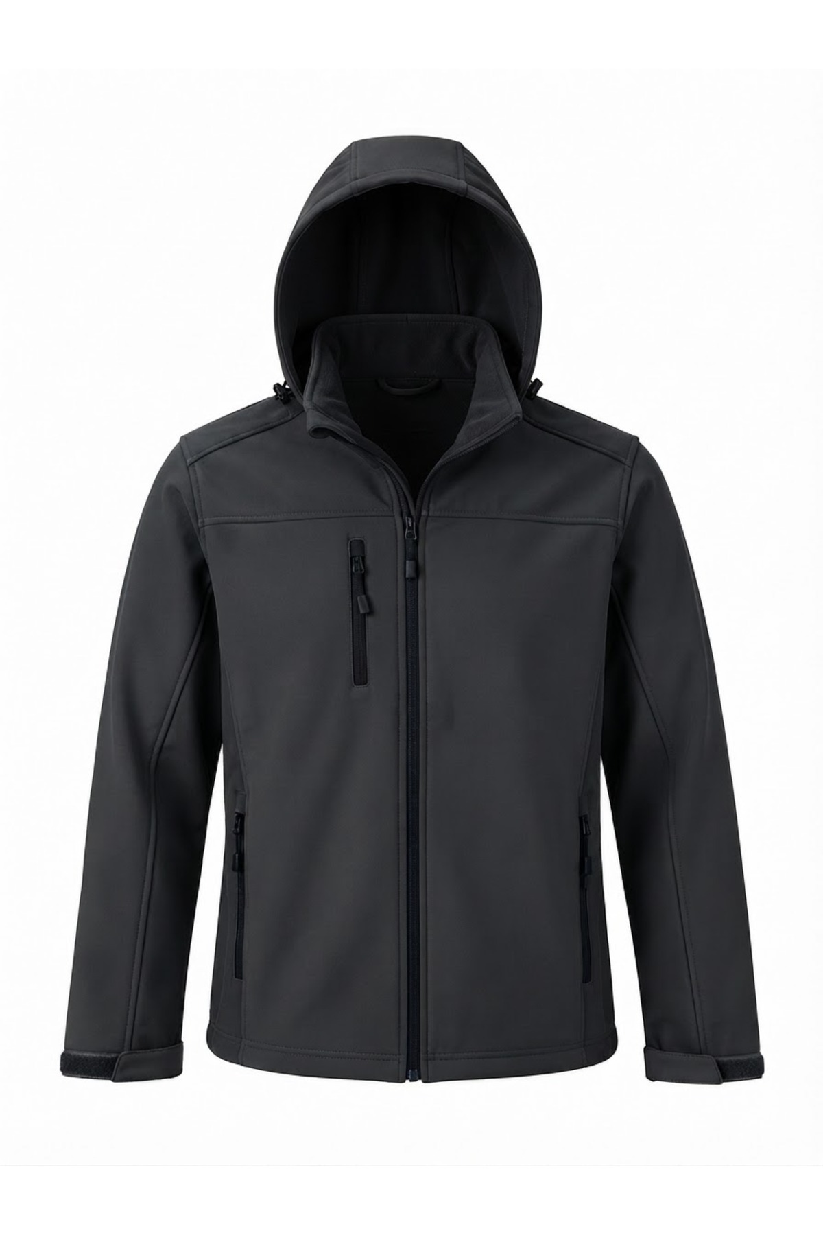 Softshell Ceket Su İtici Rüzgâr Geçirmez Çıkarılabilir Kapüşonlu 5 Cepli — رنگارنگ 0002