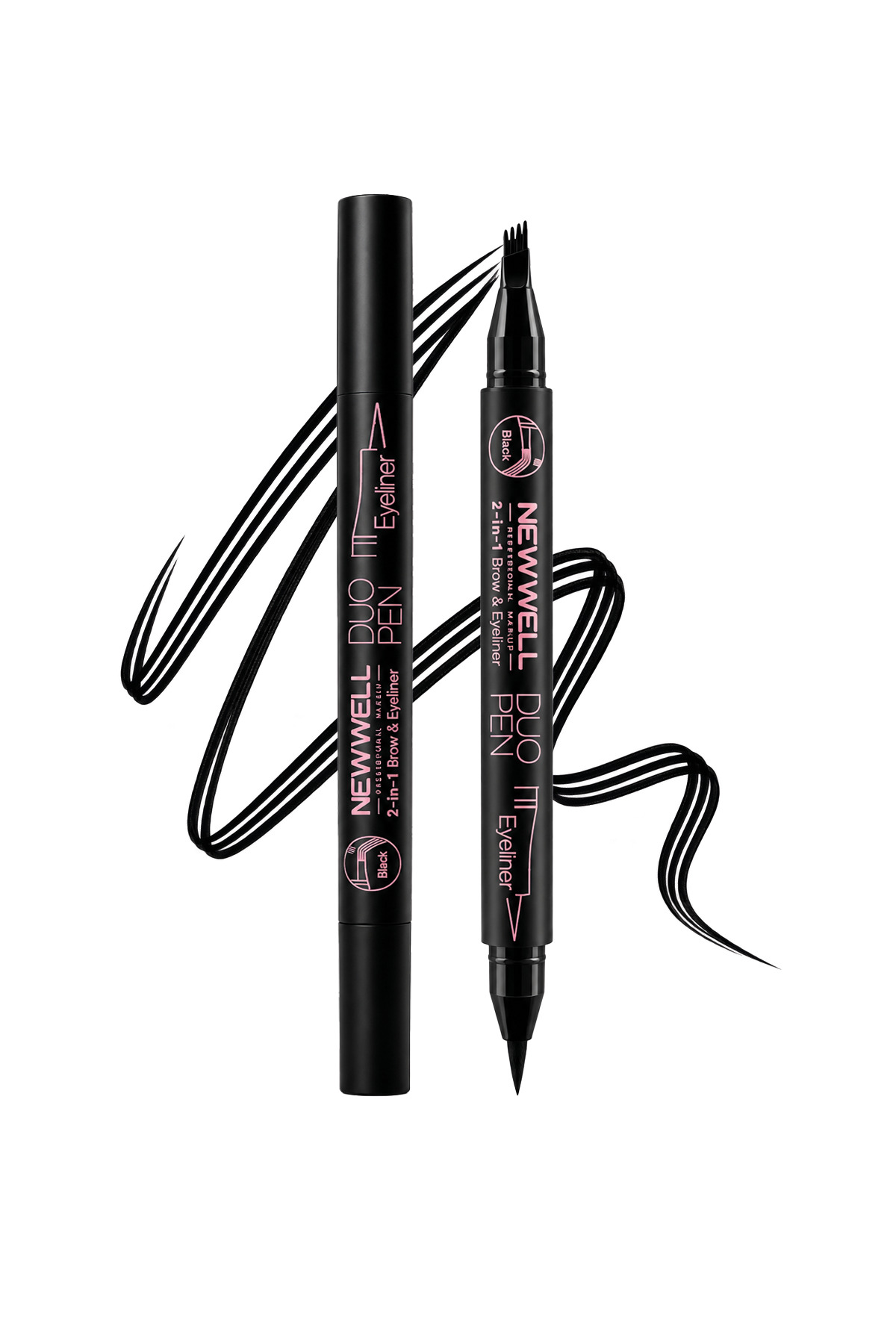 Duo Pen 2-in-1 Brow & Eyeliner Black 01 2 ml — مشکی 8680923361413 — تصویر 4 از 5