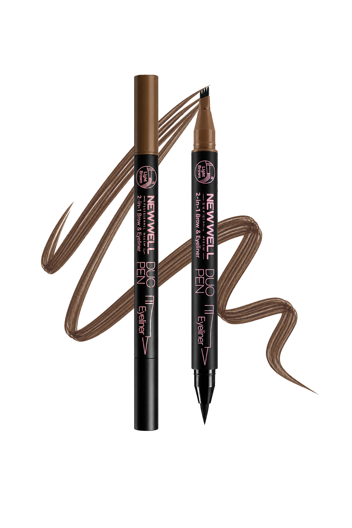 Duo Pen 2-in-1 Brow & Eyeliner Light Brown 03 2 ml — قهوه‌ای 8680923361413 — تصویر 4 از 5