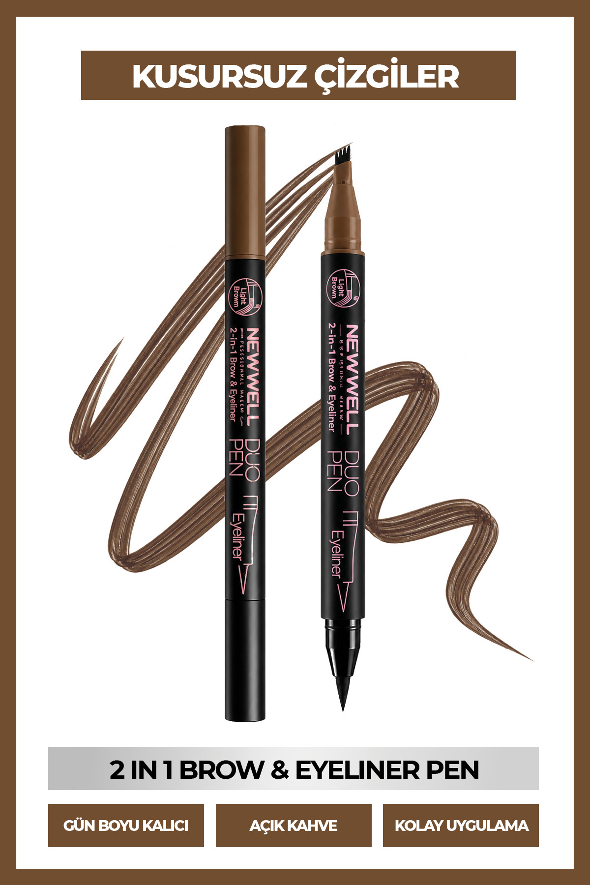 Duo Pen 2-in-1 Brow & Eyeliner Light Brown 03 2 ml — قهوه‌ای 8680923361413