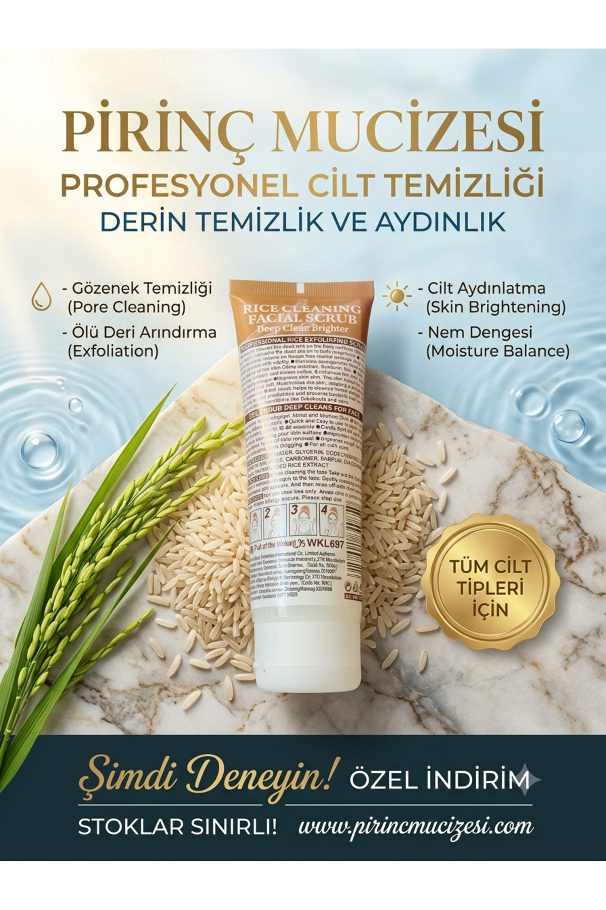 EXFOLIATING PROFESSIONAL CARE pirinçli yüz temizleme peelingi 120 ml — aslyüzpeelingi — تصویر 2 از 2