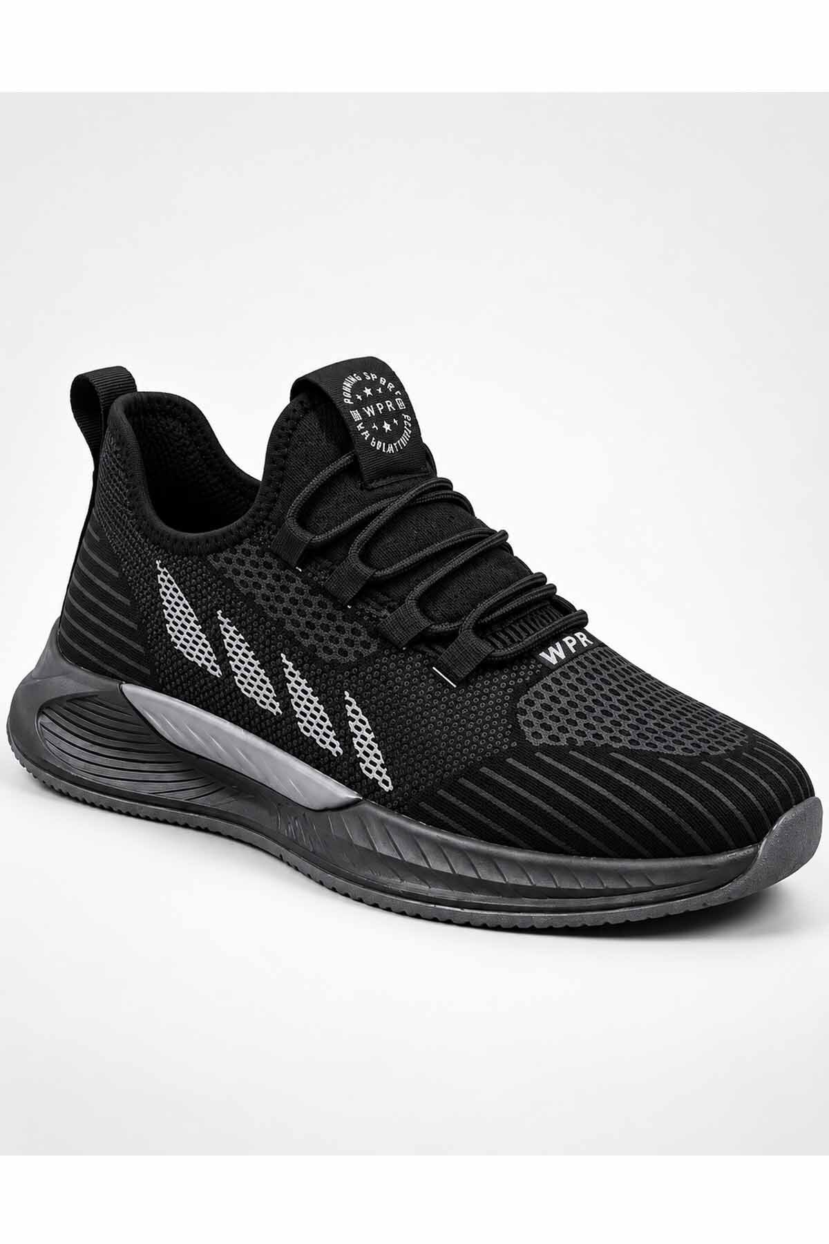 Siyah Erkek/Kadın Spor Ayakkabı Sneakers Su Kaydırıcı Doku Konforlu Günlük Yürüş Koşu Modeli — مشکی VY-WIPPERQ-RS — تصویر 8 از 8