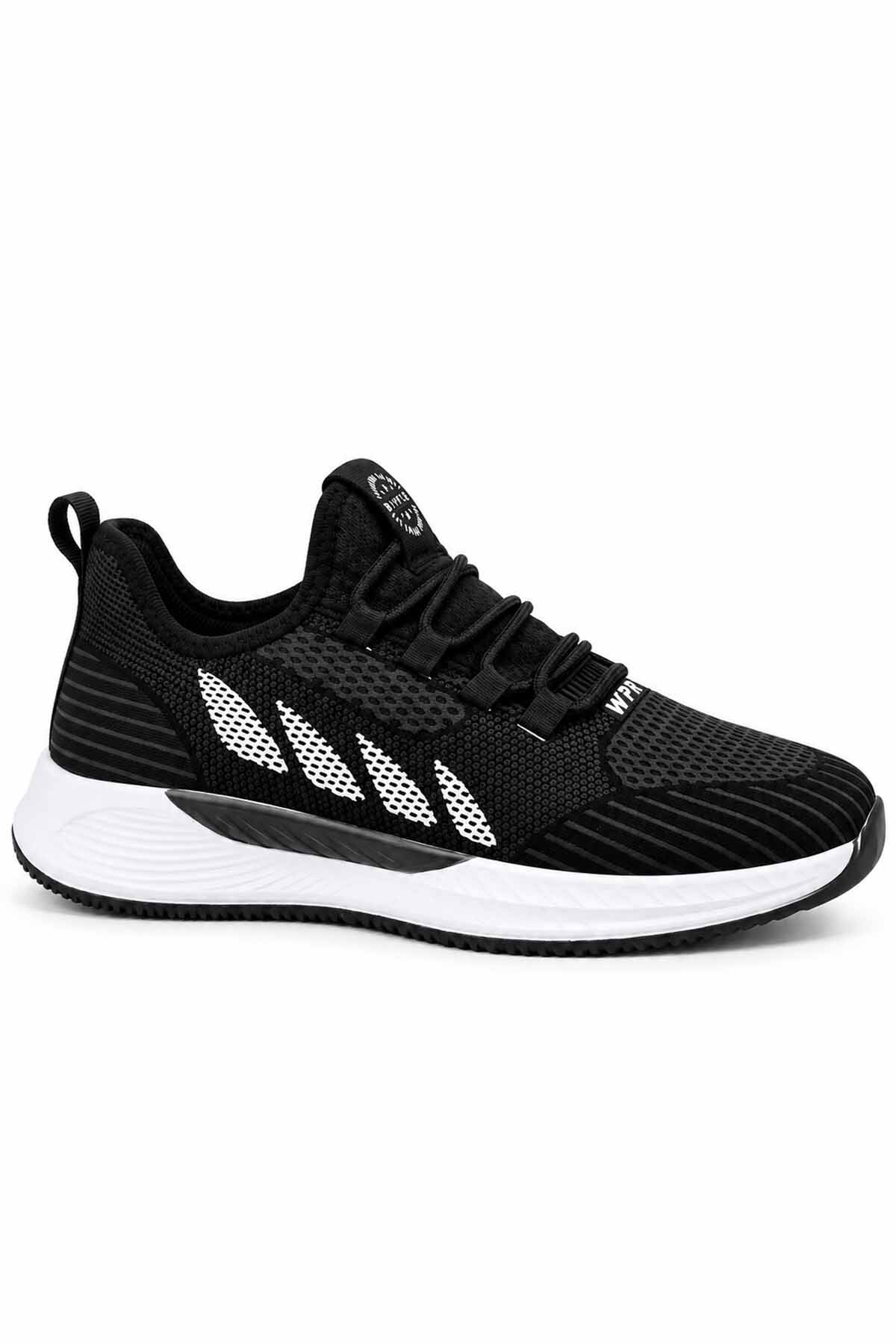 Unisex Günlük Spor Ayakkabı Siyah/Beyaz Su İtici Yüzey Esnek Taban Sneaker — مشکی TYC895B7304A22801A9245500 — تصویر 7 از 8