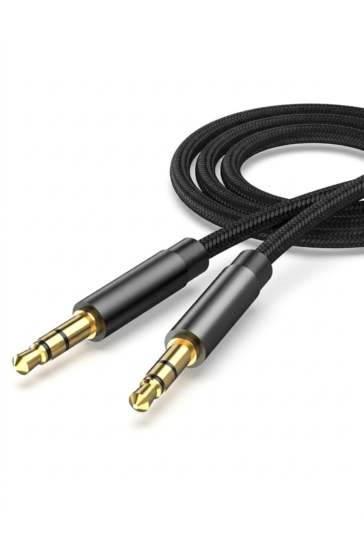 Radyo/Hoparlör/Kulaklık/Cep Telefonu/Tablet/Müzik Seti/Pc/Laptop/Notebook Uyumlu 3.5mm Jack To 3.5mm Jack Aux Kablo Örgü Dayanıklı Hifi 1 Metre Ses Kablosu