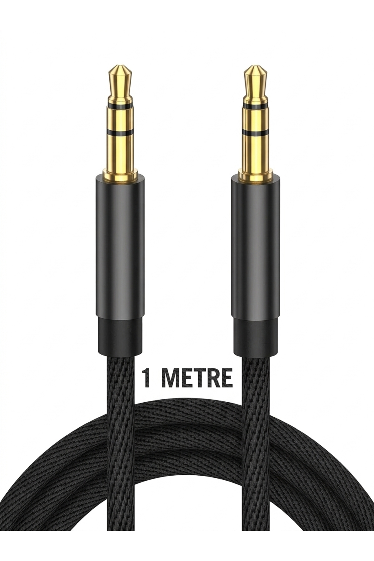 Radyo/Hoparlör/Kulaklık/Cep Telefonu/Tablet/Müzik Seti/Pc/Laptop/Notebook Uyumlu 3.5mm Jack To 3.5mm Jack Aux Kablo Örgü Dayanıklı Hifi 1 Metre Ses Kablosu