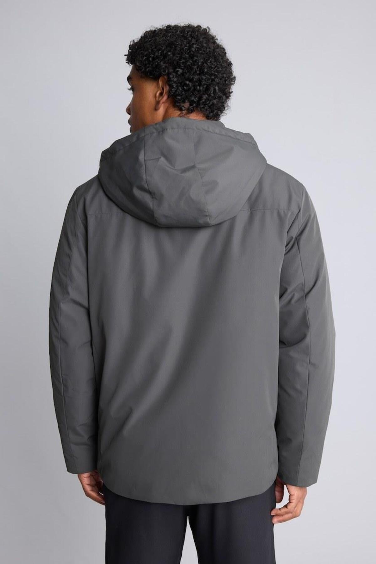 Slim Fit Kapusonlu Mont (26 WN) — طلایی H1897AX — تصویر 5 از 5