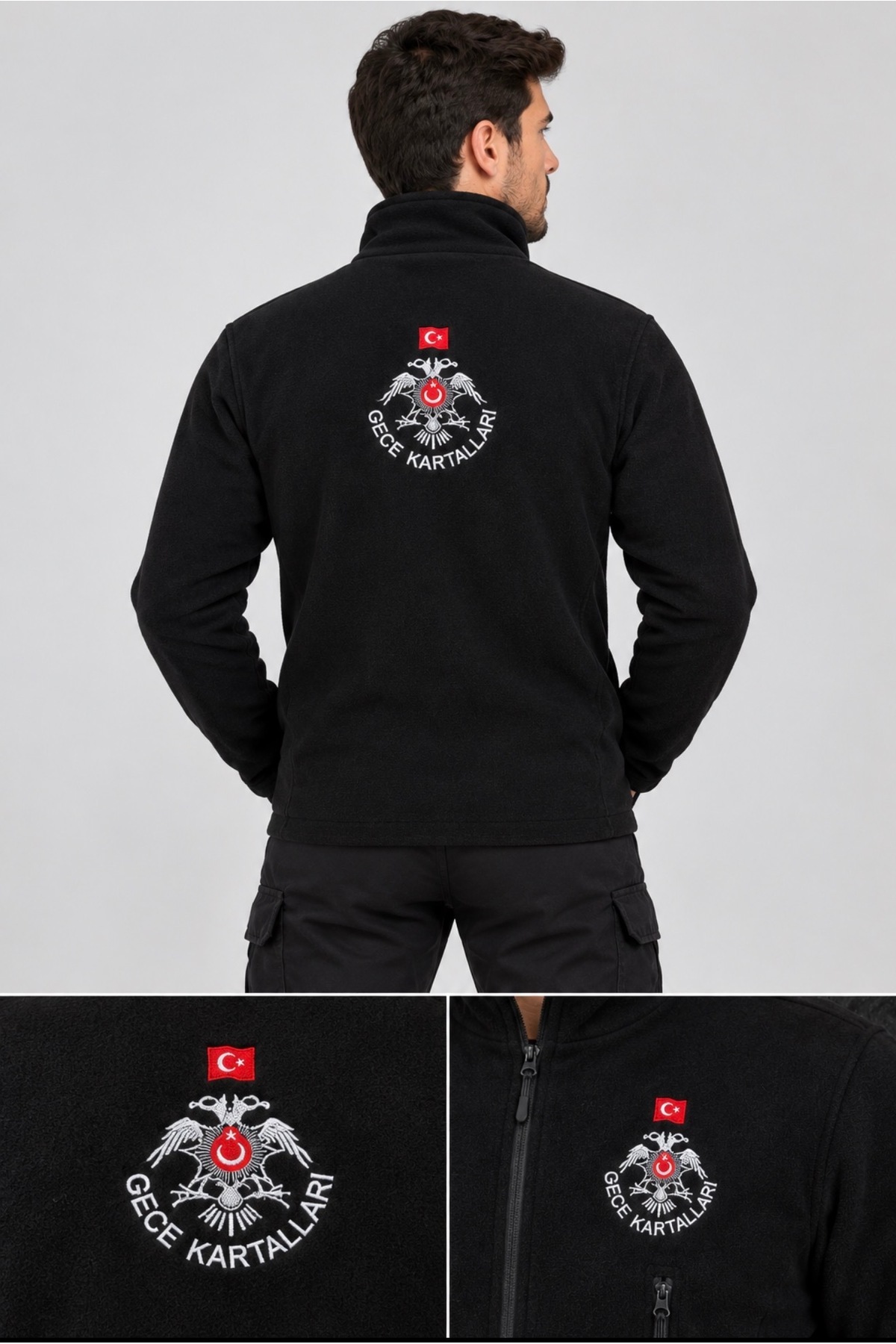 ژاکت قطبی BLACK NIGHT EAGLES — مشکی 177