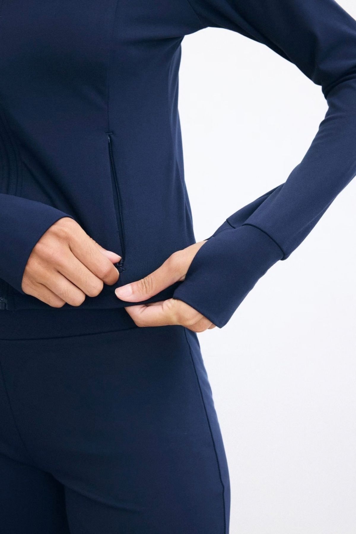 ژاکت زنانه زیپ دار فوق العاده نرم با جیب های حلقه انگشتی 3