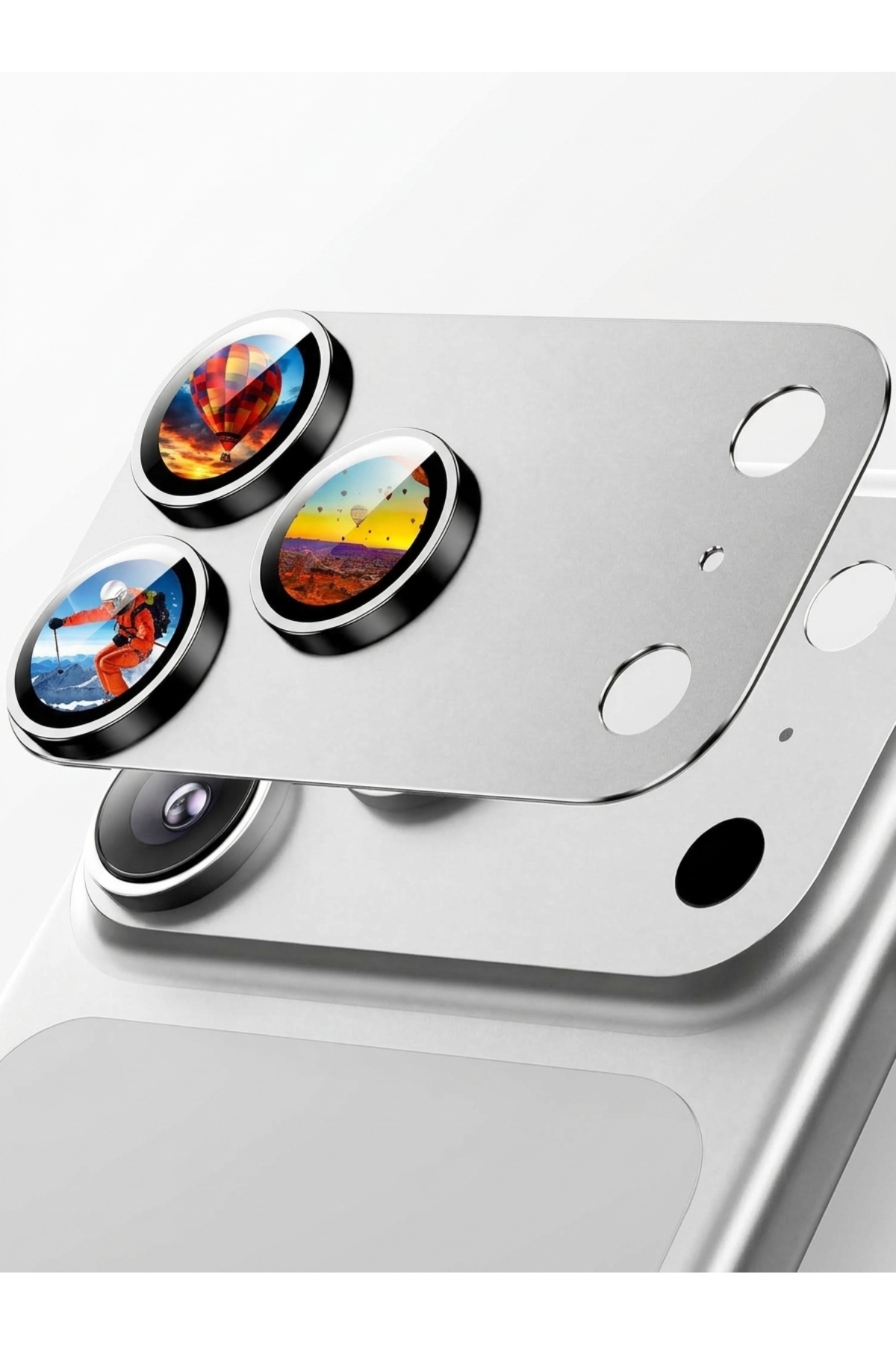 iPhone 18 Pro Max Uyumlu Kamera Koruyucu Lens Metal Temperli Cam Kamera Çevresi Tam Koruma Görüntü Kalitesini Bozmaz