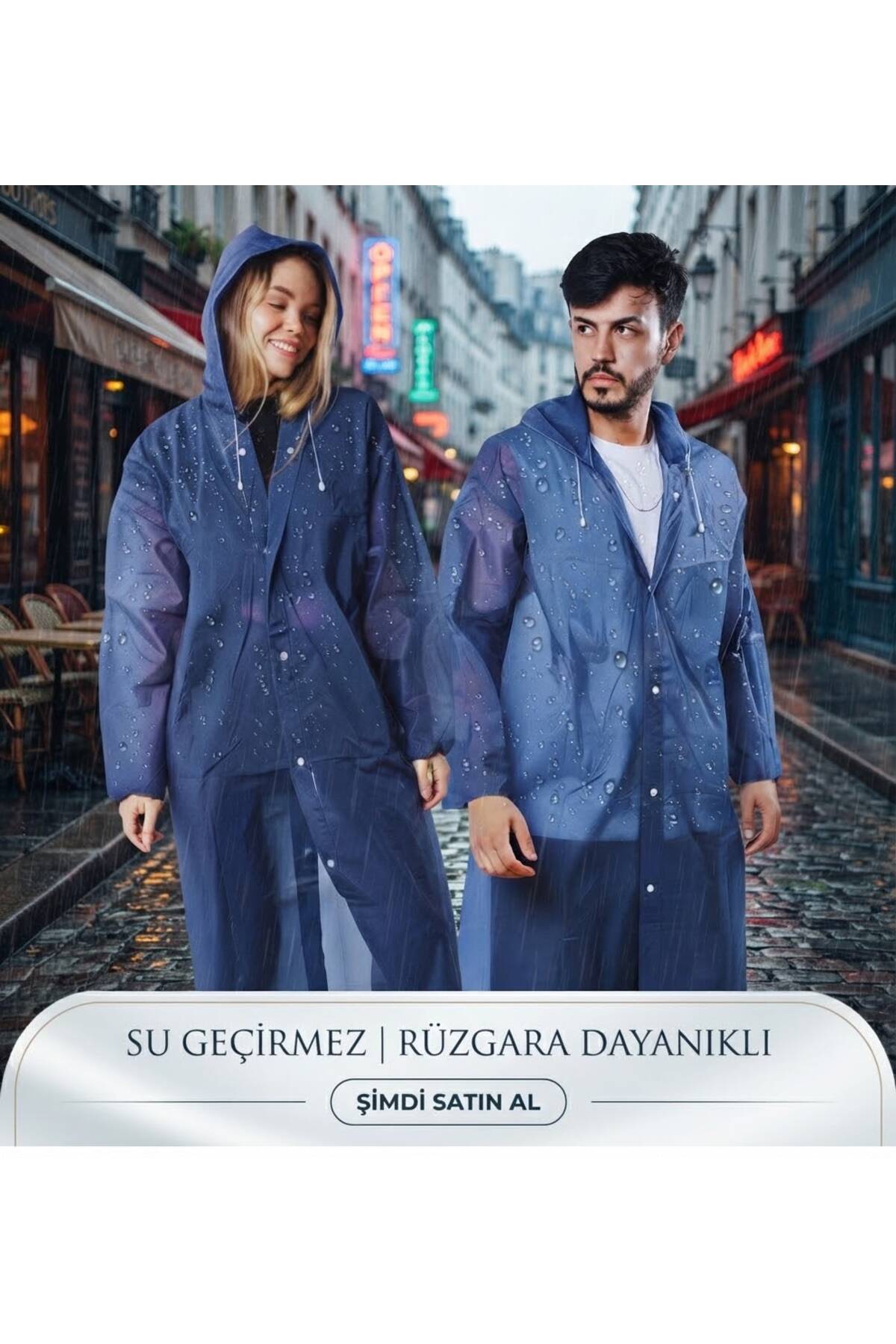 Su Geçirmez Yağmurluk — سرمه‌ای AGK0510