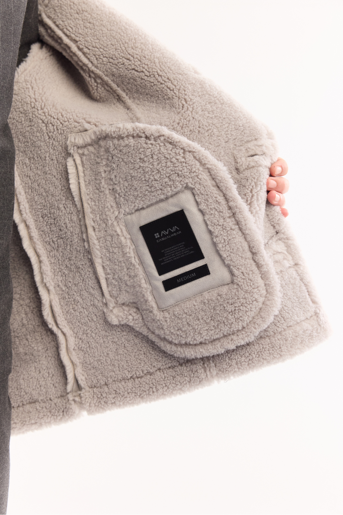 کت خز خاکستری مردانه Napa Comfort Fit A52Y6055 — خاکستری — تصویر 9 از 9
