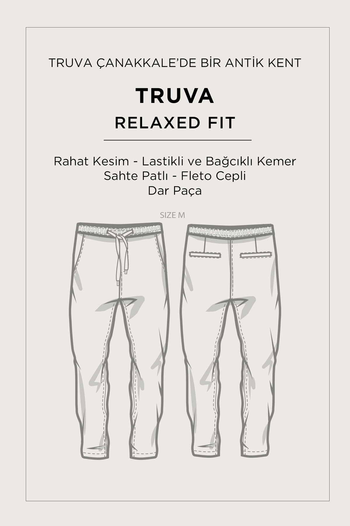 Erkek Siyah Beli Lastikli Bağcıklı Soft Touch Relaxed Fit Pantolon A51Y3031 — مشکی — تصویر 8 از 8
