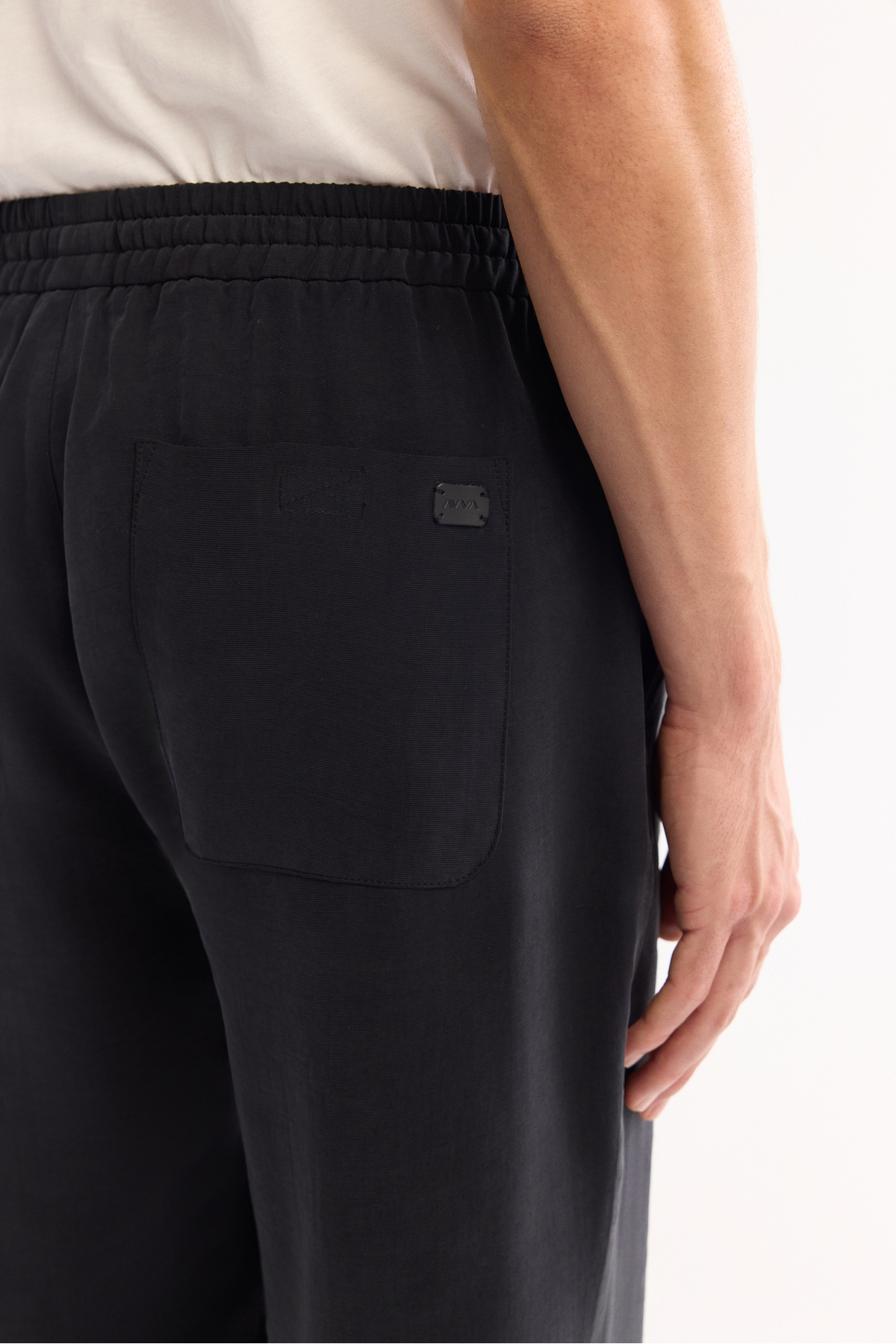 Erkek Siyah Beli Lastik Bağcıklı Soft Touch Relaxed Fit Pantolon A52Y3013 — مشکی — تصویر 6 از 7