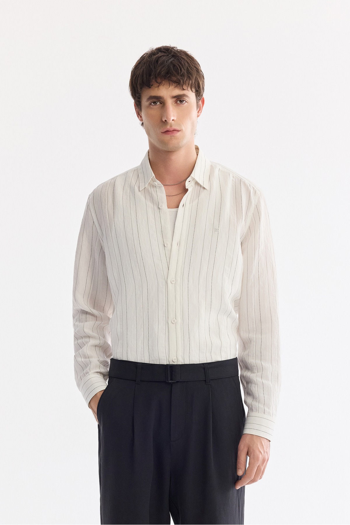 Erkek Siyah Klasik Bel Nefes Alan Modal Karışımlı Soft Touch Baggy Fit Pantolon A61Y3033 — مشکی — تصویر 2 از 8