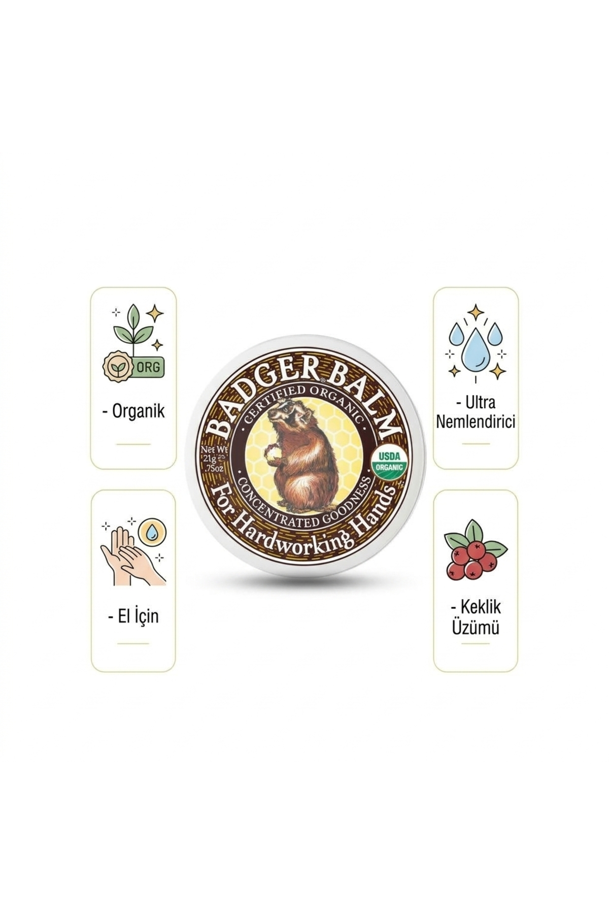 Badger گورکن کرم دست بالم ۲۱ گرم — ۲۱ گرم