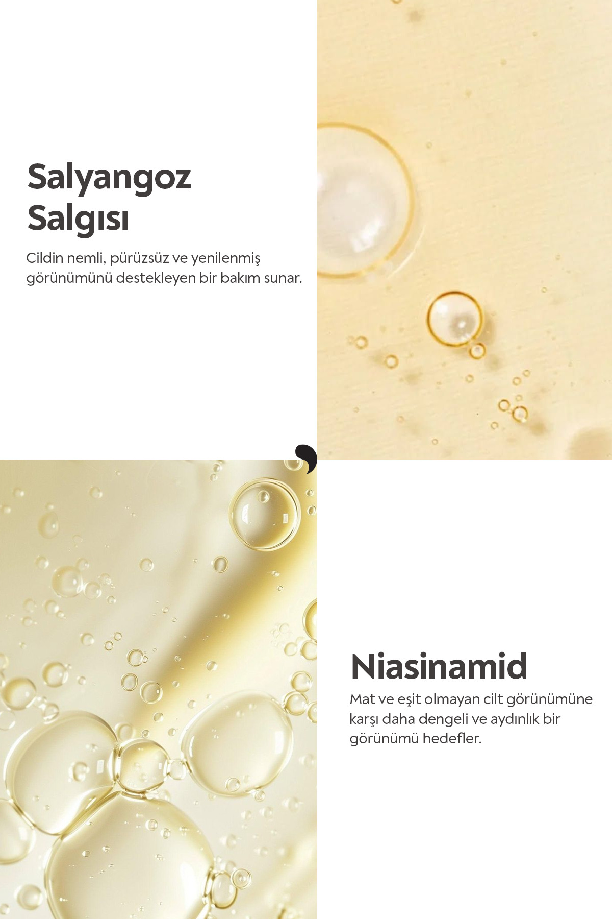 Nemlendirici, Aydınlatıcı, Yatıştırıcı, Canlandırıcı Serum 30 ML (SALYANGOZ ÖZÜ & BAL & NİASİNAMİD) — 8684221509355 — تصویر 4 از 8
