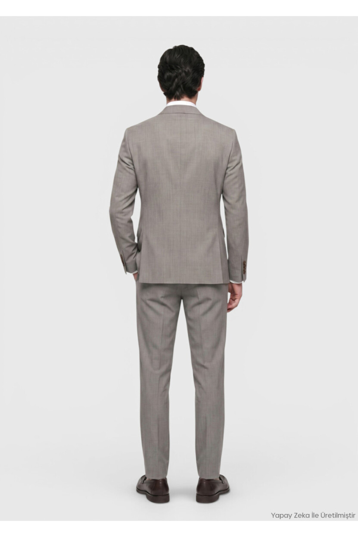 Vizon Desenli Zeroweight Slim Fit Yün Karışımlı Takım Elbise — رنگارنگ 165427 — تصویر 5 از 7