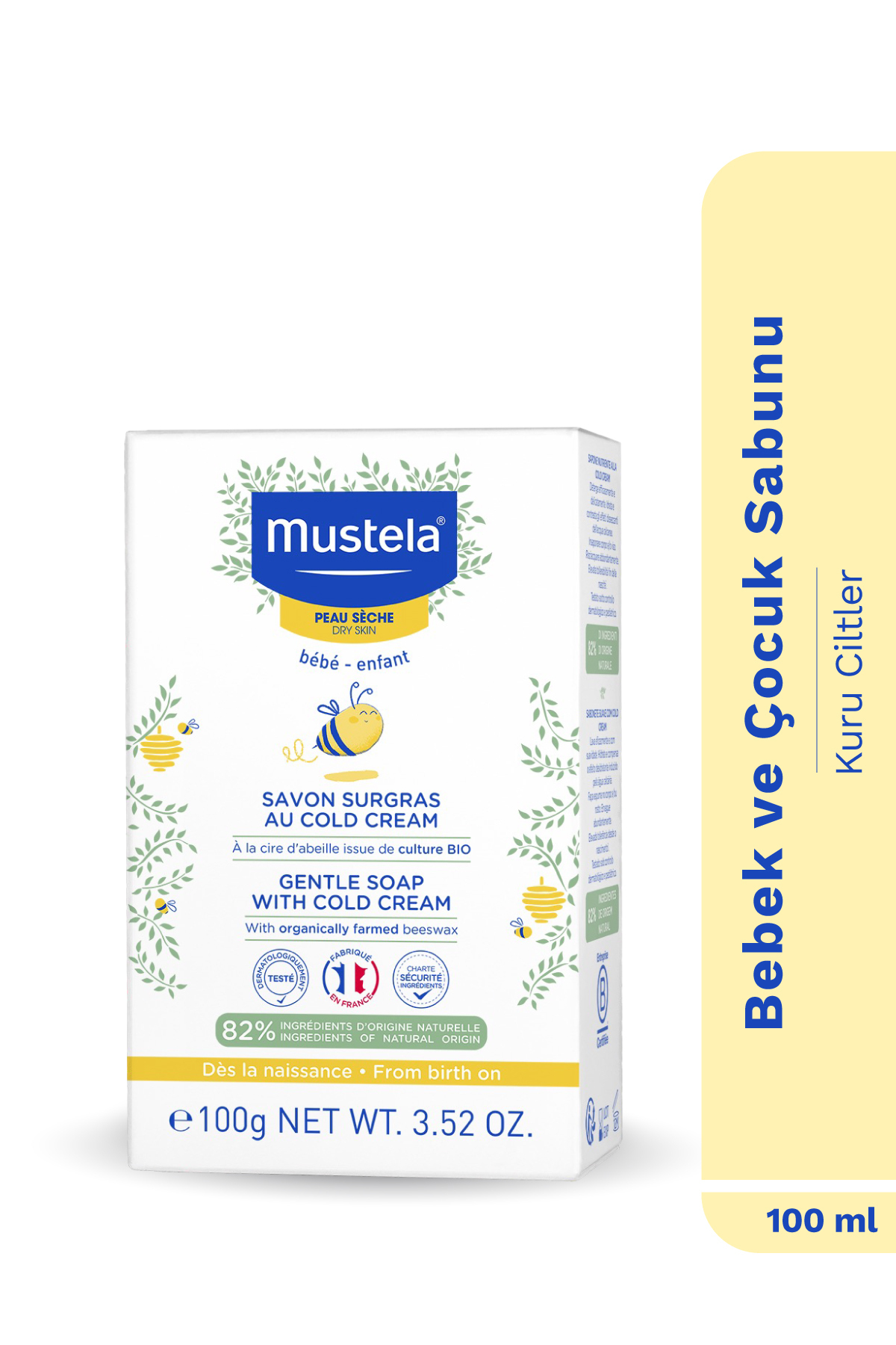 Mustela Cold Cream İçeren Besleyici Sabun El Vücut Bebek Çocuk 100gr — 3504105036102