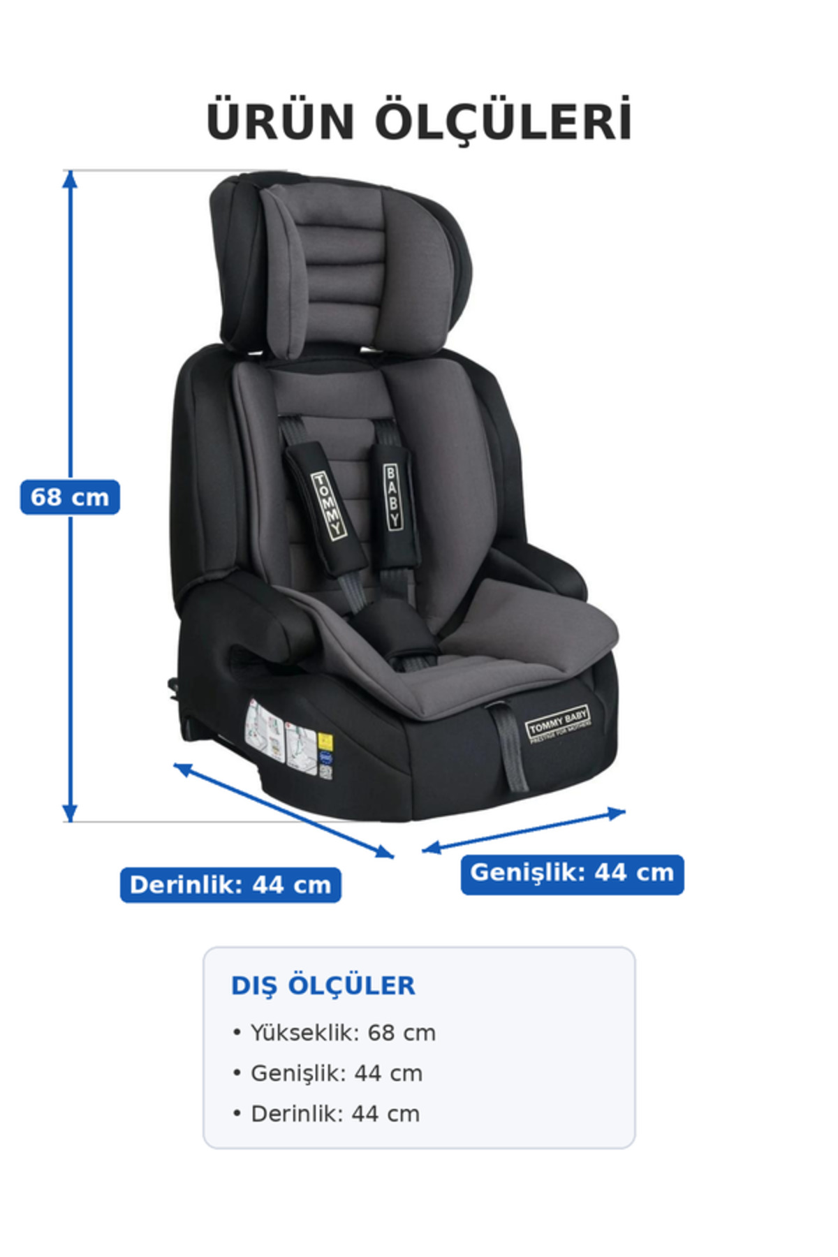 Tommybaby Isofixli Bebek Çocuk Oto Koltuğu 9-36 Kg