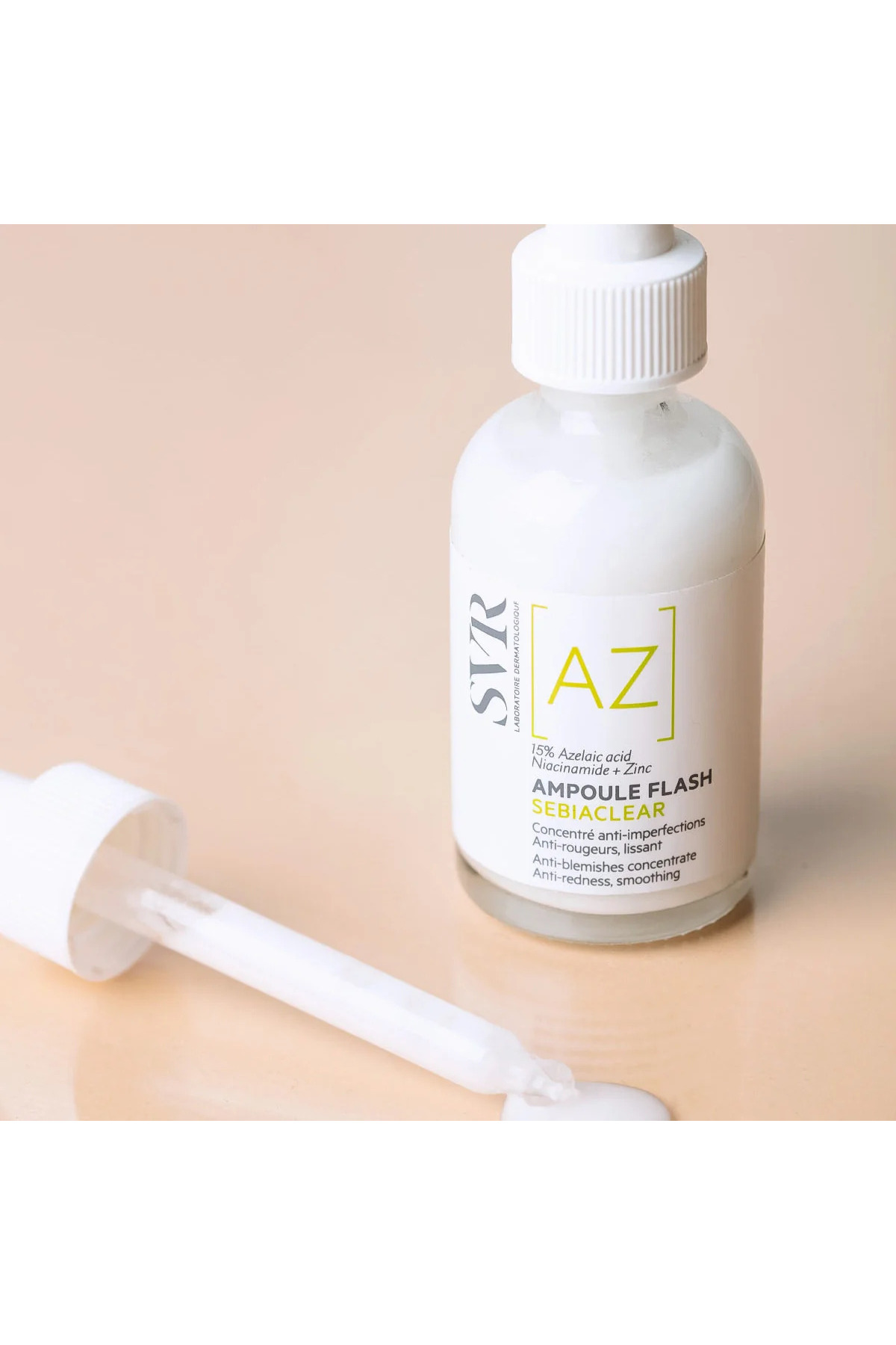 سرم غلیظ SEBIACLEAR AMPOULE AZ برای ناهمواری‌ها و لکه‌های پوستی — SCAFAZ 30ML — تصویر 4 از 5