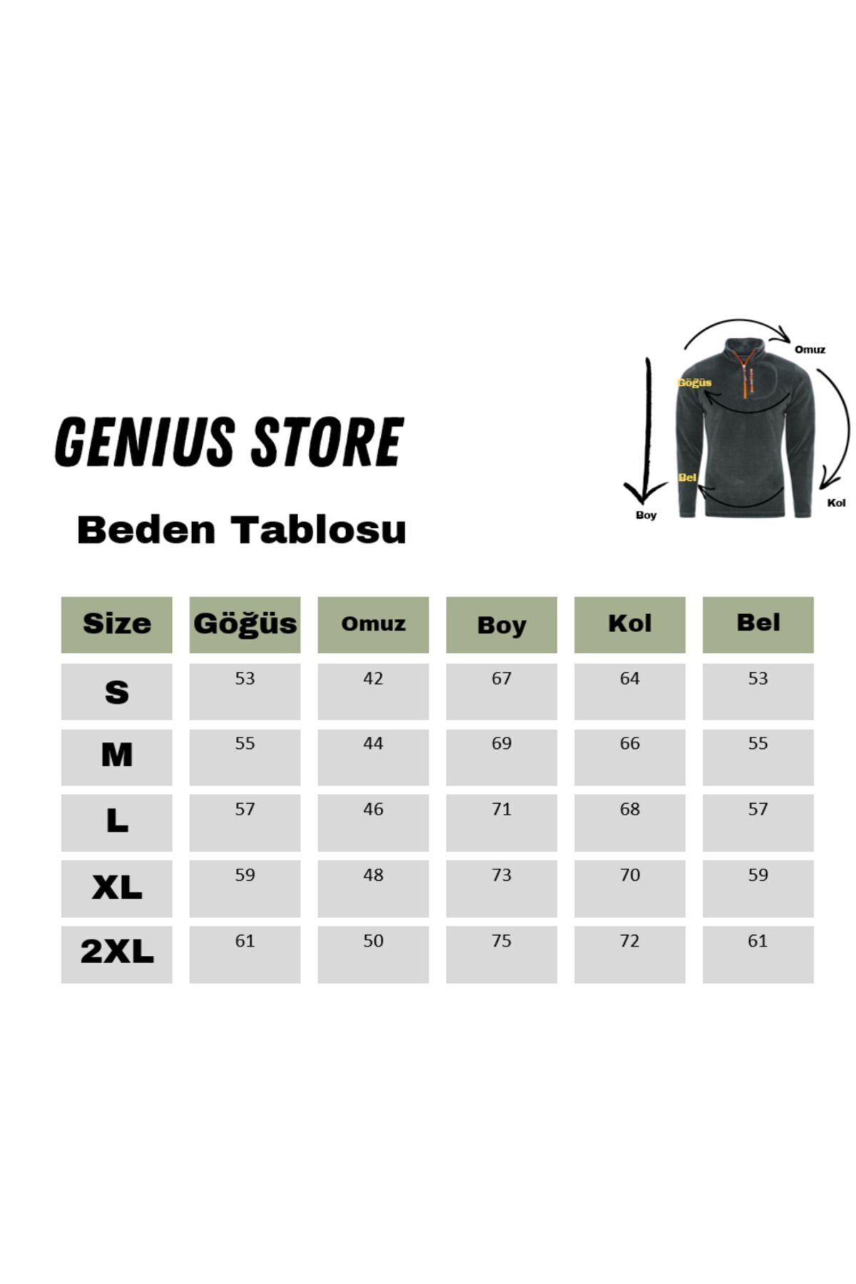 Erkek Polar Yarım Fermuarlı Polar Tactical Polar — سرمه‌ای POLAR-GNS2 — تصویر 7 از 7