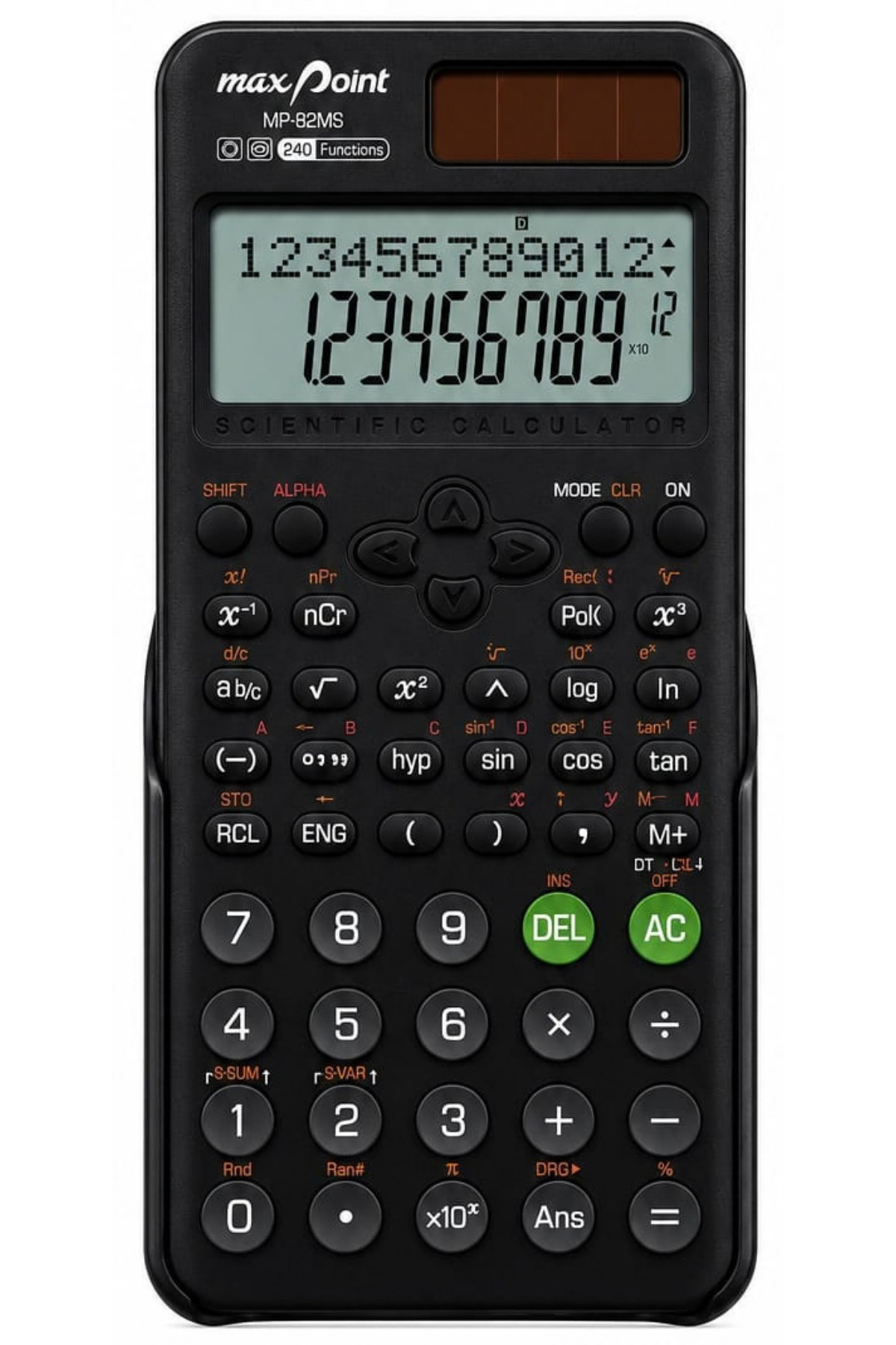 max point 240 Fonksiyonlu Bilimsel Hesap Makinesi Siyah MP-82MS