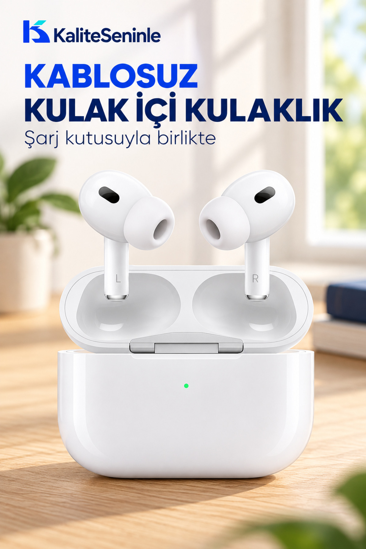 KALİTESENİNLE Pro Ios Android Uyumlu Kablosuz Bluetooth Kulaklık Karışık Renk Kılıf Hediyeli Airtpods