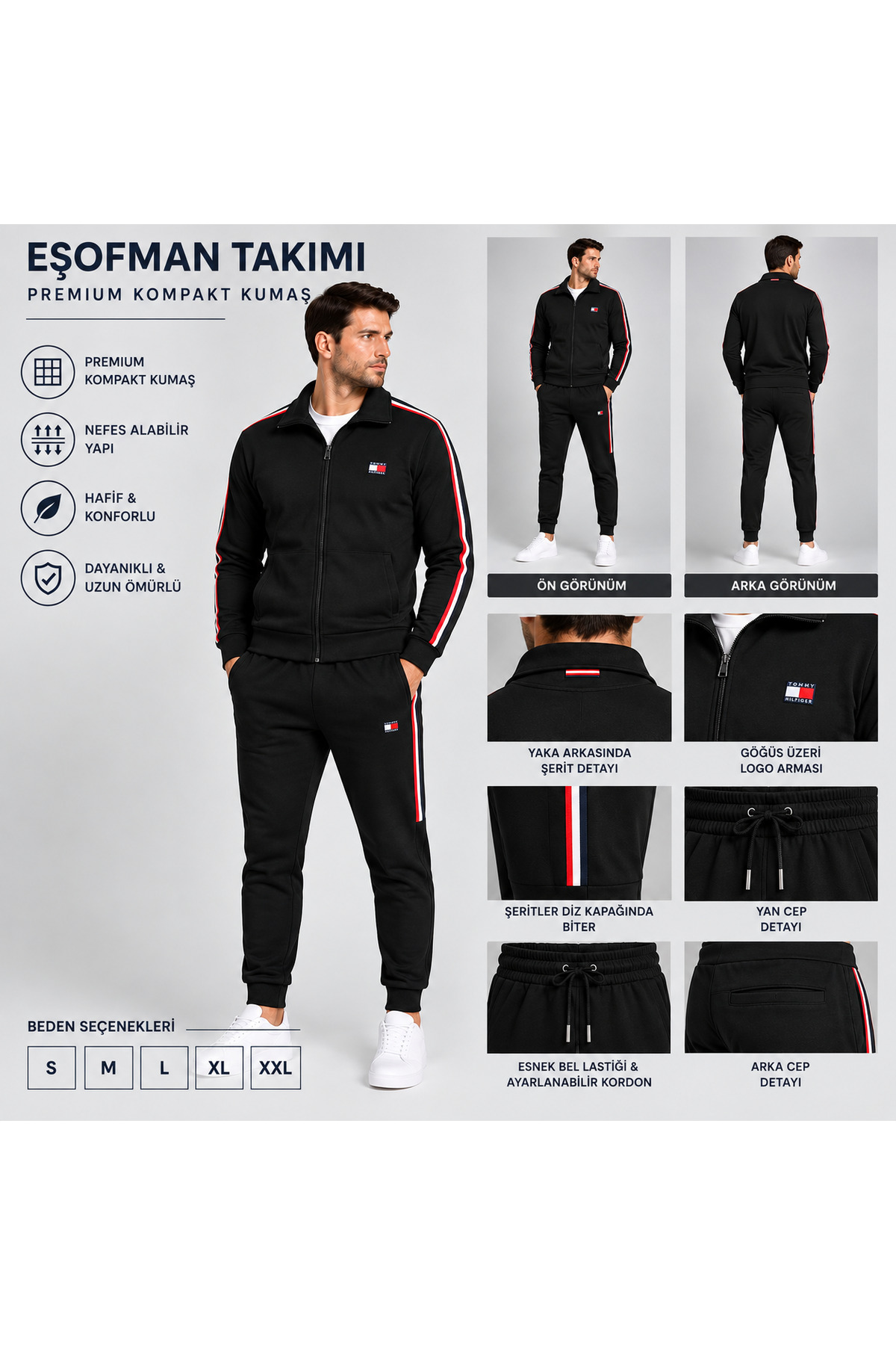 Genel Markalar Erkek Eşofman Takımı Premium Kompakt — مشکی TYCEE1BDF89886DF28547AC00