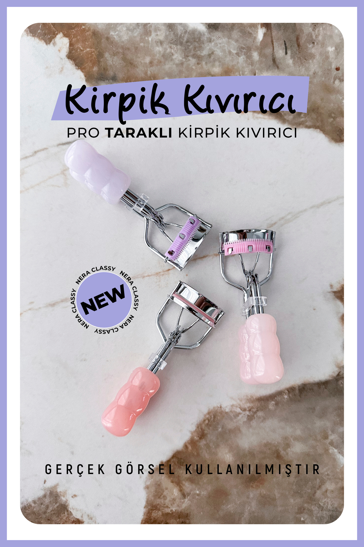 1 Adet Pro Özel Tasarım Taşınabilir Kirpik Kıvırıcı Set, Mini Kirpik Kıvırıcı — رنگارنگ Nera2026-174
