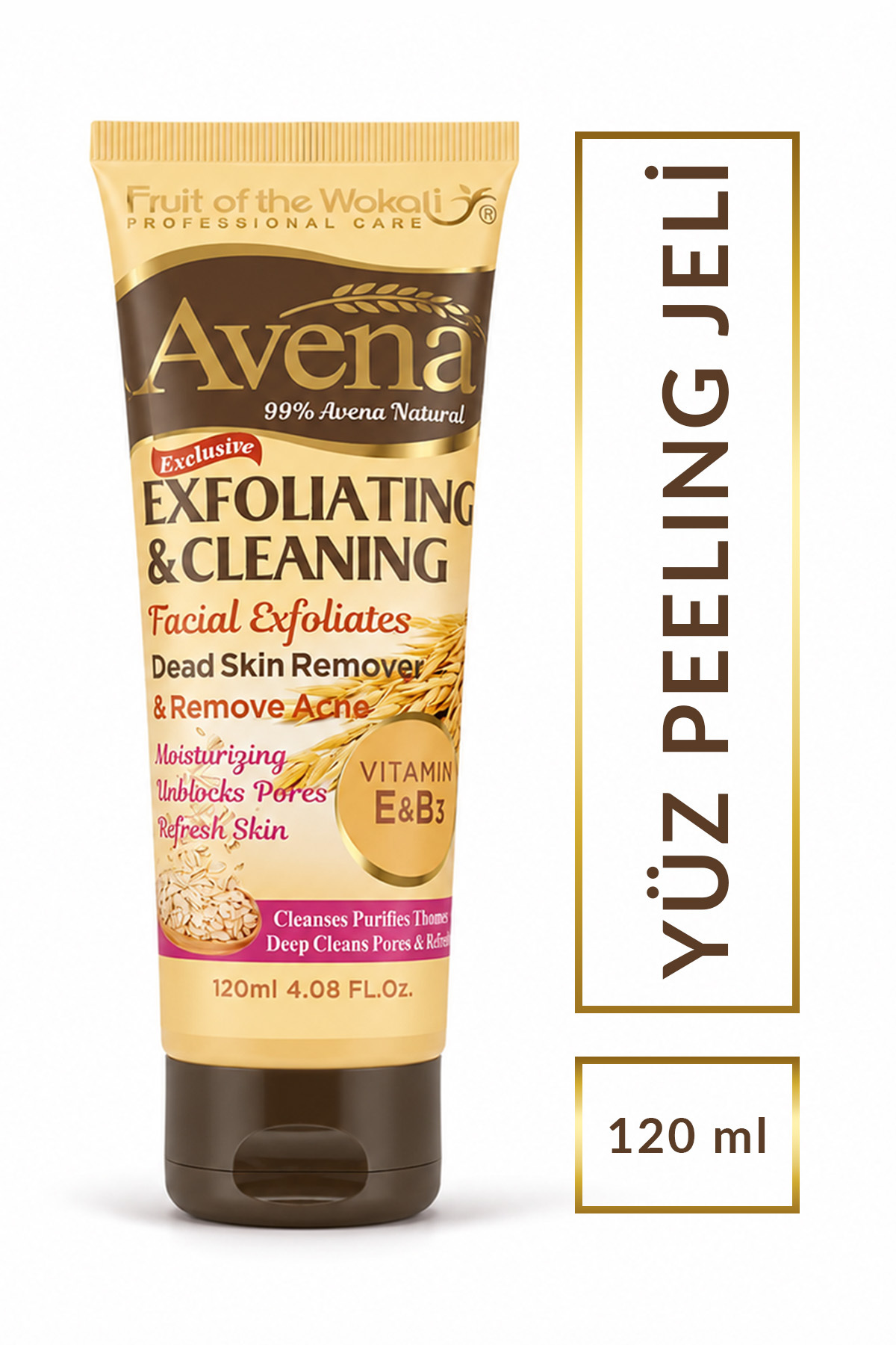Yulaf Özlü Aydınlatıcı Yüz Peeling Jeli – Gözenek Arındırıcı & Canlandırıcı Jel Peeling — (HA-3107)