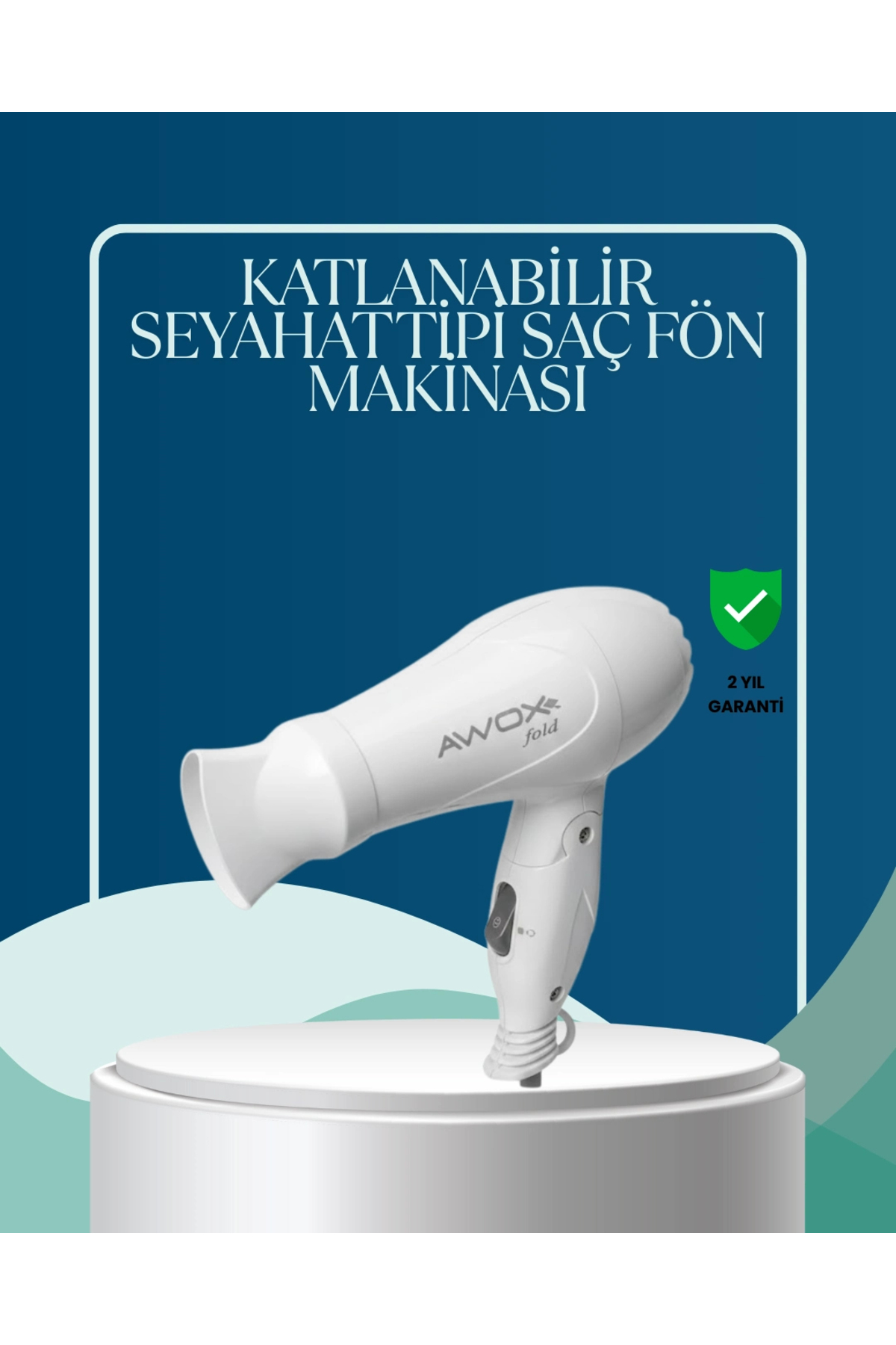 Hubrendy Tekno Seyahat Uyumlu Saç Kurutma Makinesi Hafif ve Kompakt