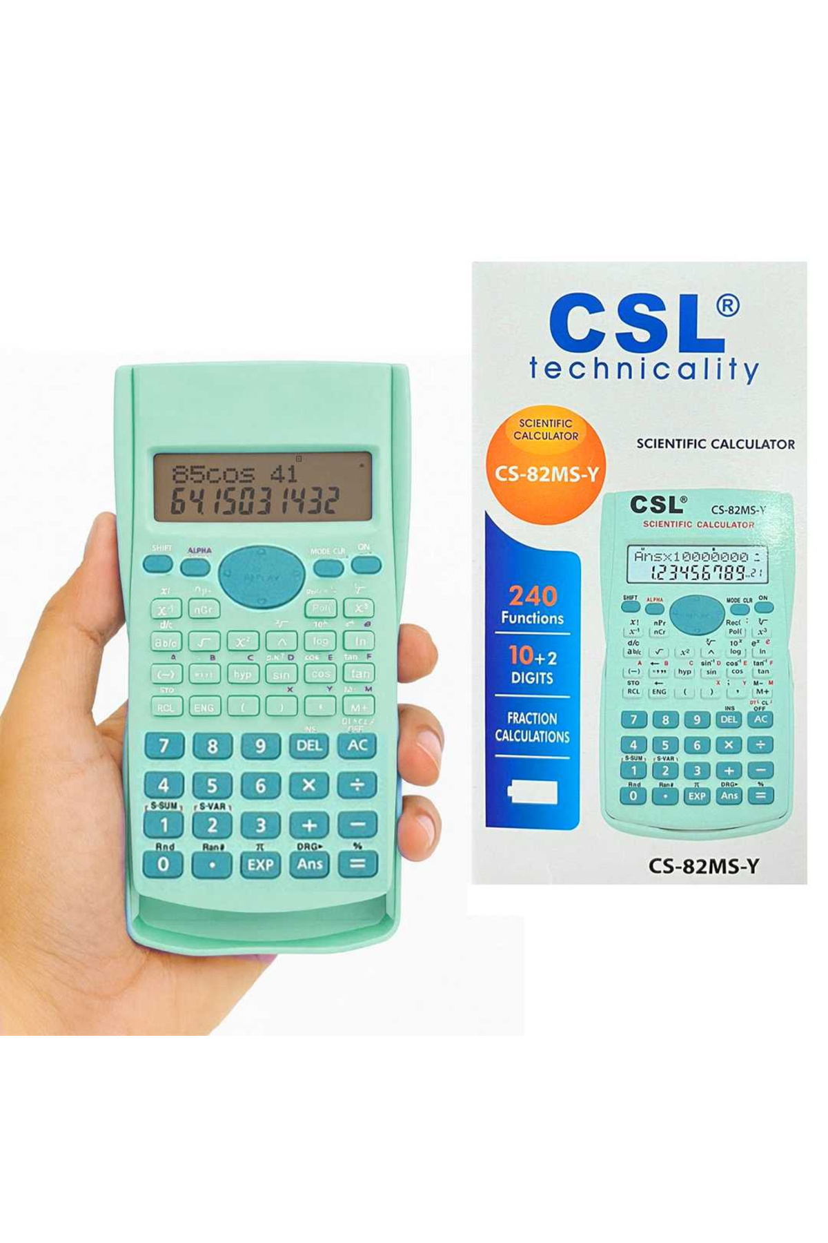 Art Tone CSL HESAP MAKİNESİ CS-82MS-Y FONKSİYONLU PASTEL YEŞİL 240 FUNCTİONS 1 Adet