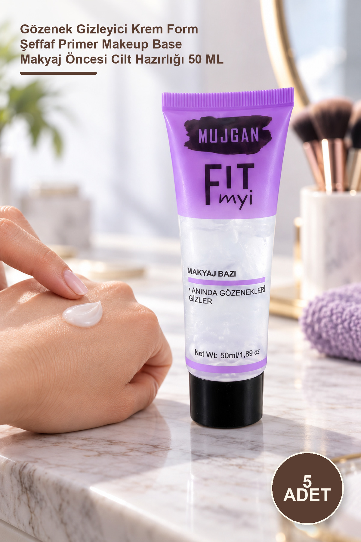 5 Adet Makyaj Bazı – Gözenek Gizleyici Krem Form Şeffaf Primer Makeup Base Makyaj Öncesi Cilt Hazırlığı 50 ML — بی‌رنگ 24242453590-5ADT