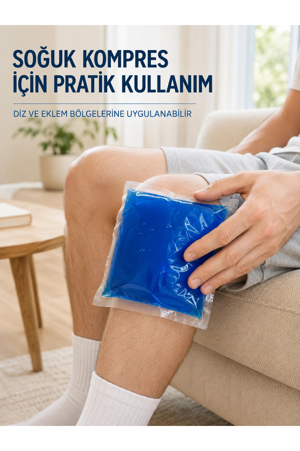 Hubrendy Tekno Mavi Termojel Kompres Paketi Sıcak Soğuk Kullanımlı Pratik Jel Kompres