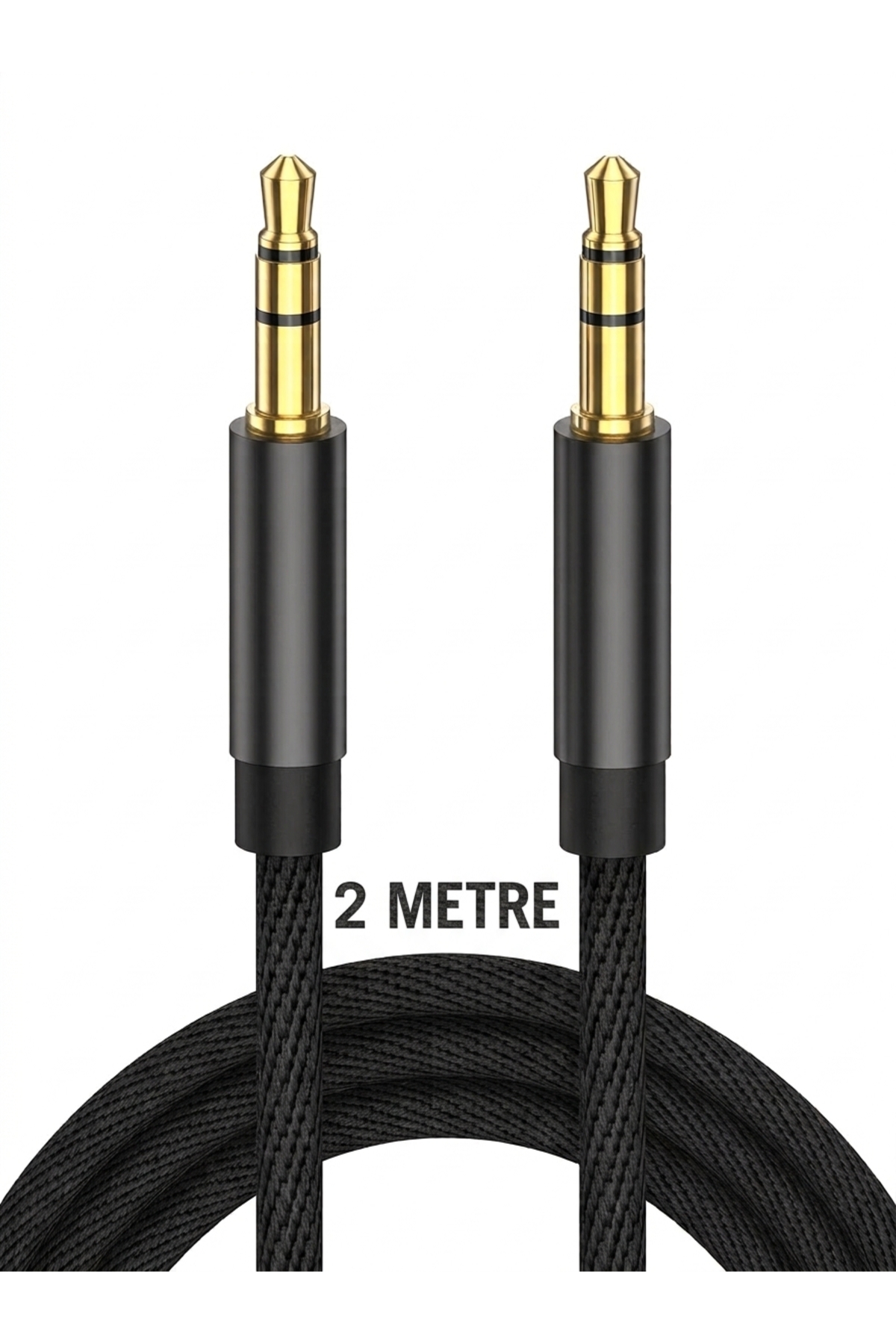 Radyo/Hoparlör/Kulaklık/Cep Telefonu/Tablet/Müzik Seti/Pc/Laptop/Notebook Uyumlu 3.5mm Jack To 3.5mm Jack Aux Kablo Örgü Dayanıklı Hifi 2 Metre Ses Kablosu