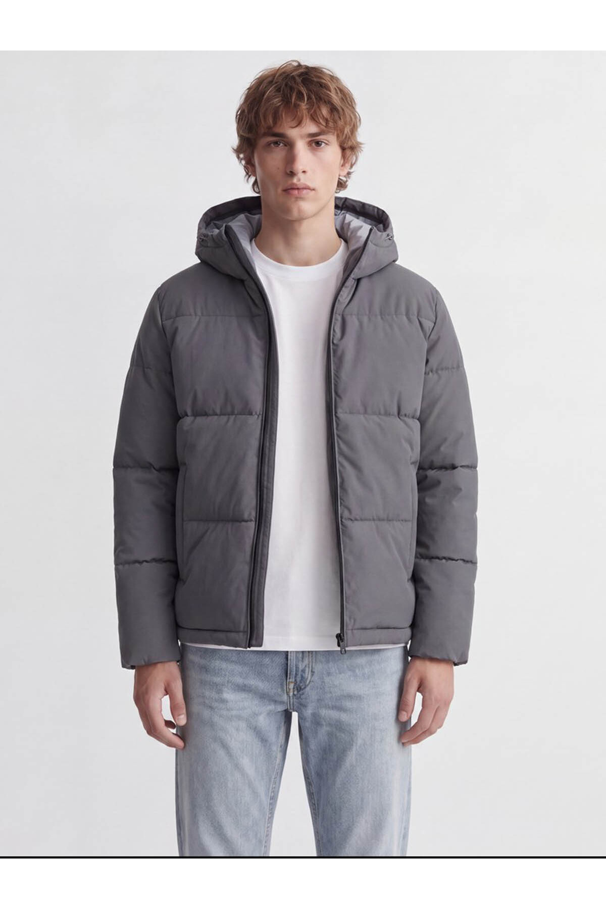 مانتو مردانه خاکستری Jjgalaxy Puffer 12303930 — خاکستری 12303930-ASPHALT — تصویر 3 از 6