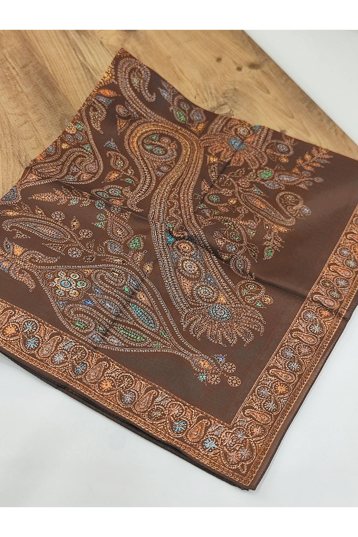 Taba Etnik Motif Desenli Pamuklu Soft Eşarp