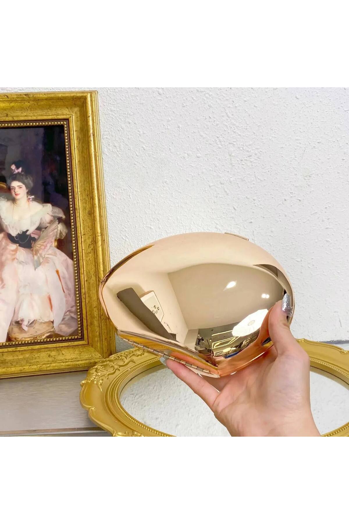 ذهبي SHOEL Model Kadın Abiye Çantası görünüm 4