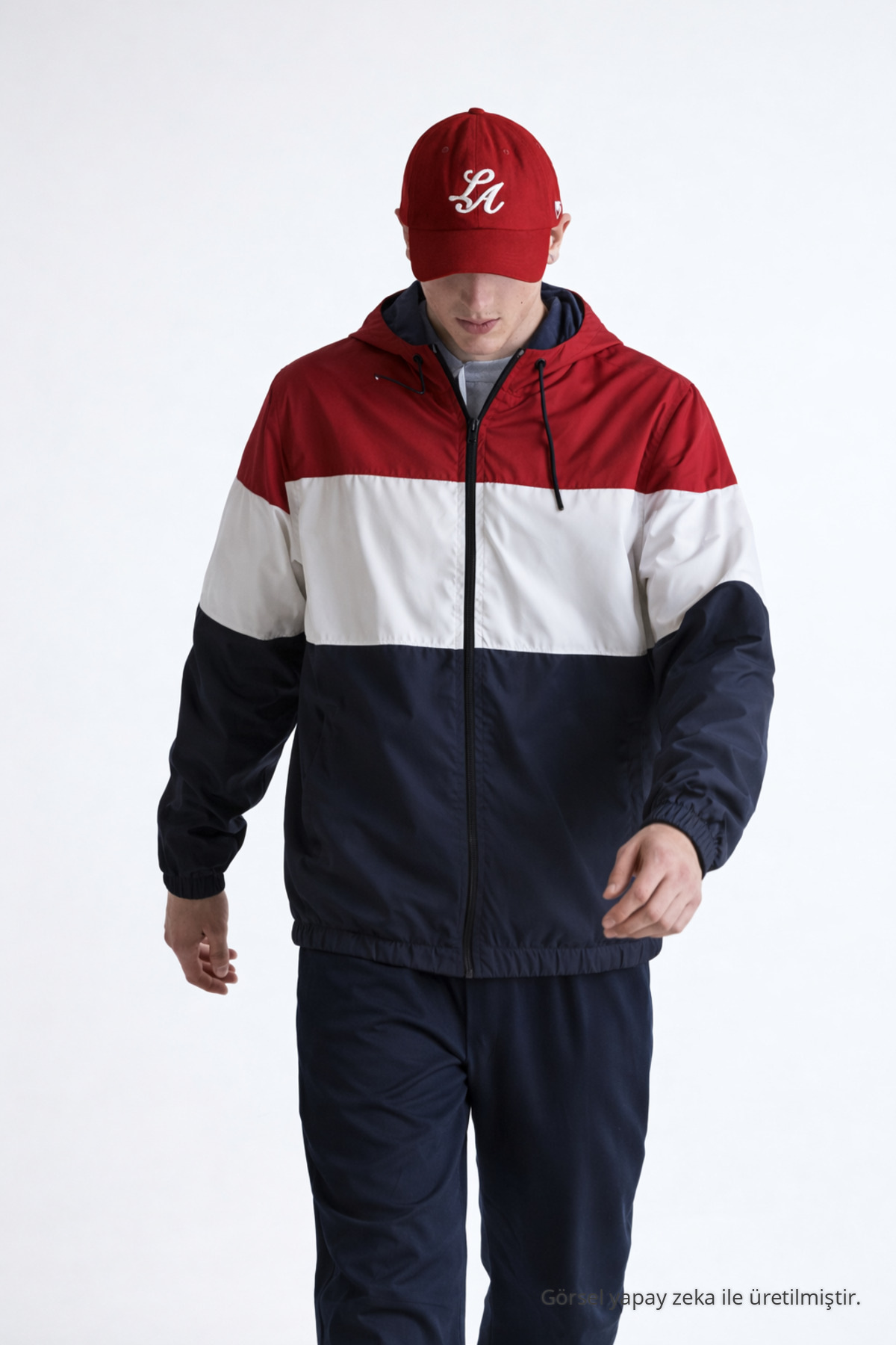 Erkek Cepli Elite Comfort Desenli Kırmızı Yağmurluk & Rüzgarlık — قرمز Ayna-6-82501DMJG — تصویر 2 از 6