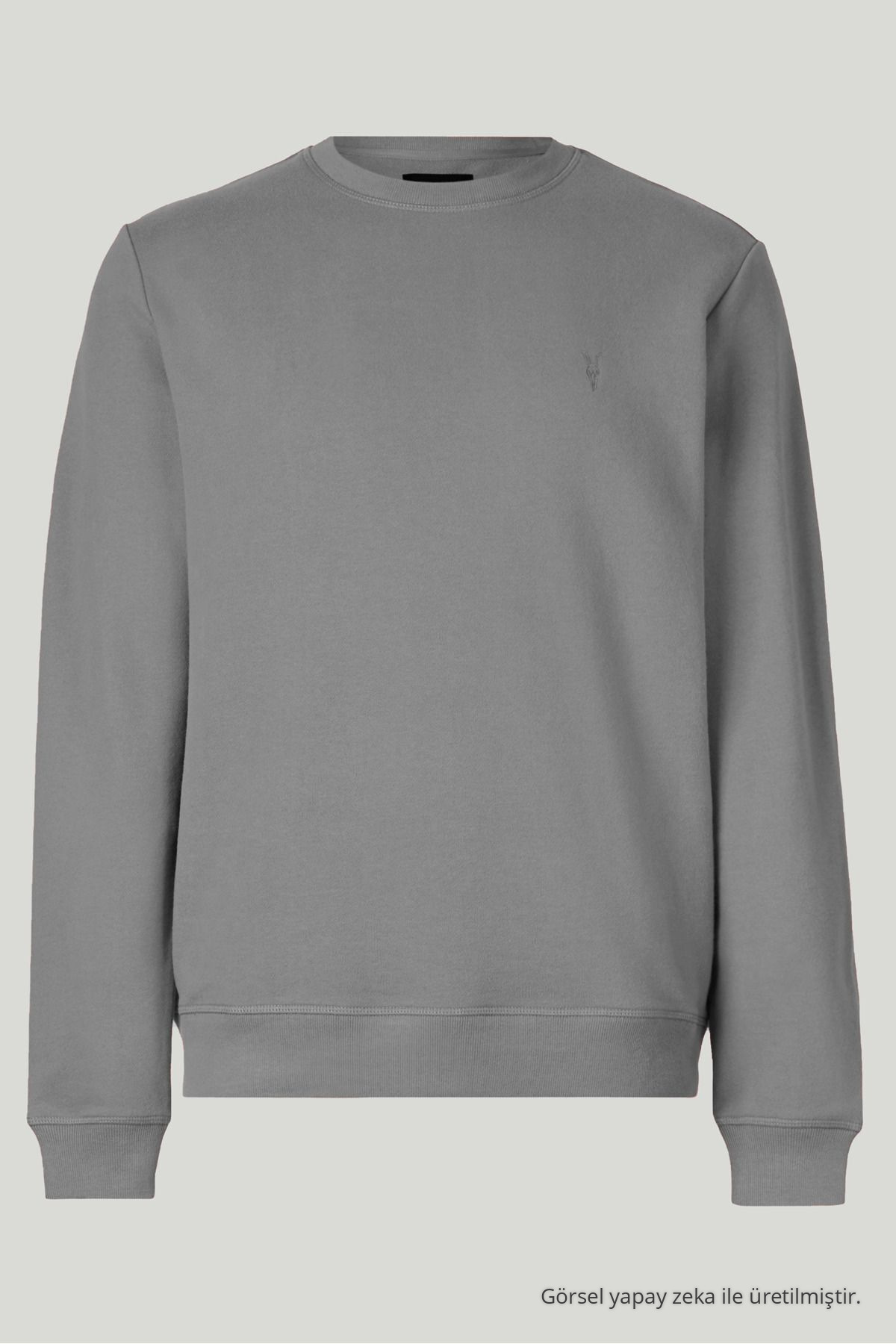 Erkek Basic Bisiklet Yaka Bol 3 Lü Swetshirt — رنگارنگ Paket-1210 — تصویر 6 از 8