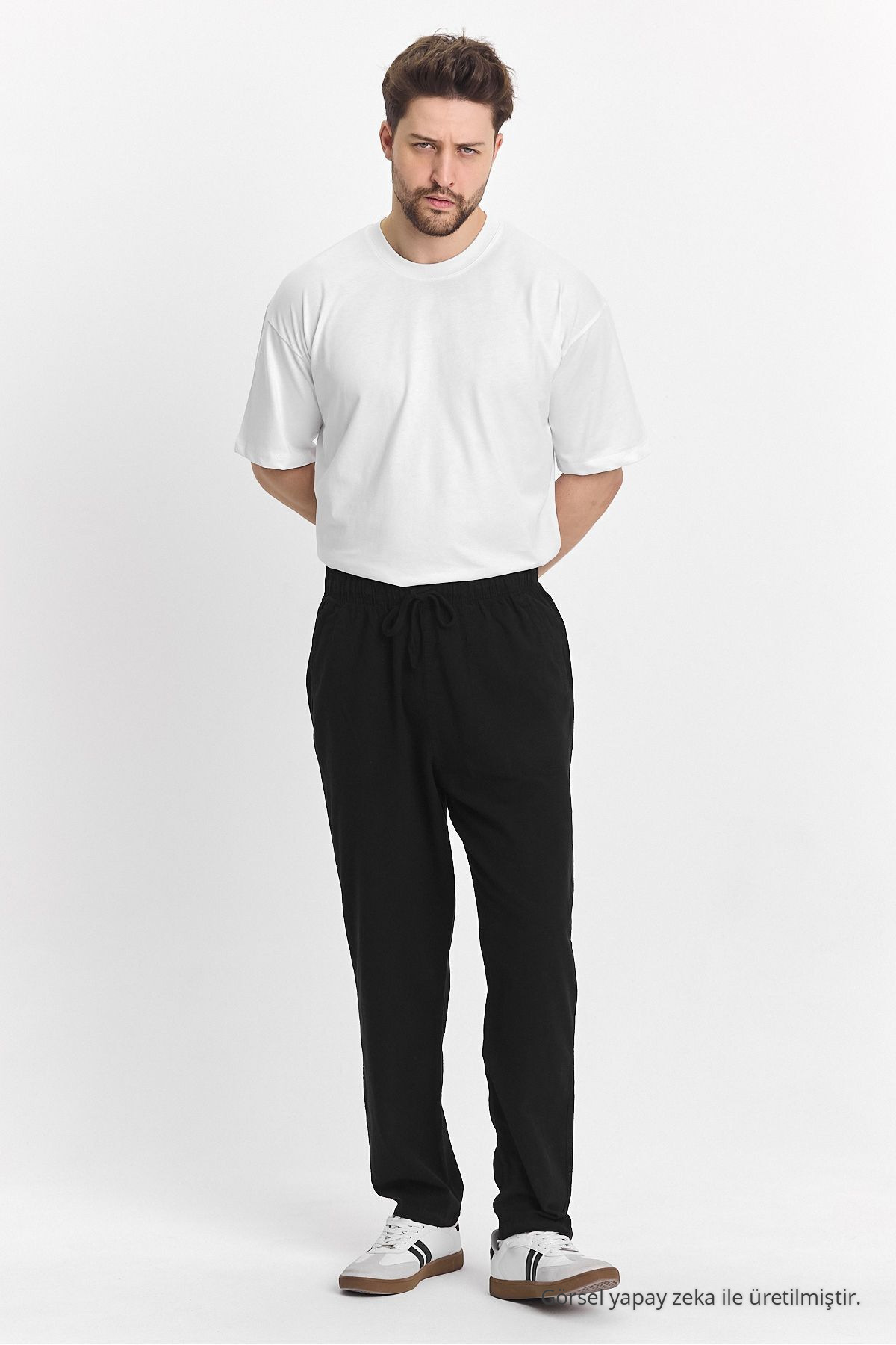 Erkek Siyah Regular Fit Basic Pantolon — مشکی PNT.0014 — تصویر 7 از 8