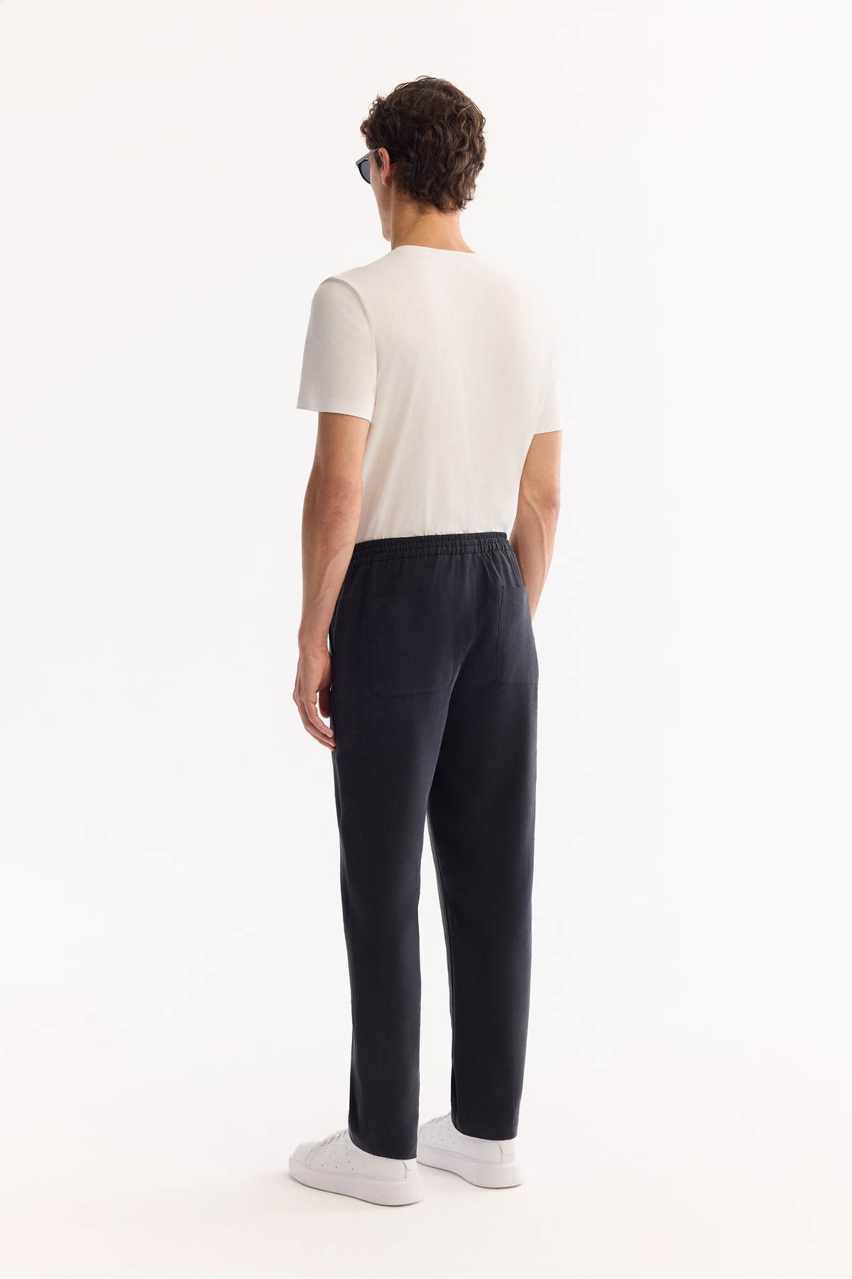 Erkek Siyah Beli Lastik Bağcıklı Soft Touch Relaxed Fit Pantolon A52Y3013 — مشکی — تصویر 4 از 7