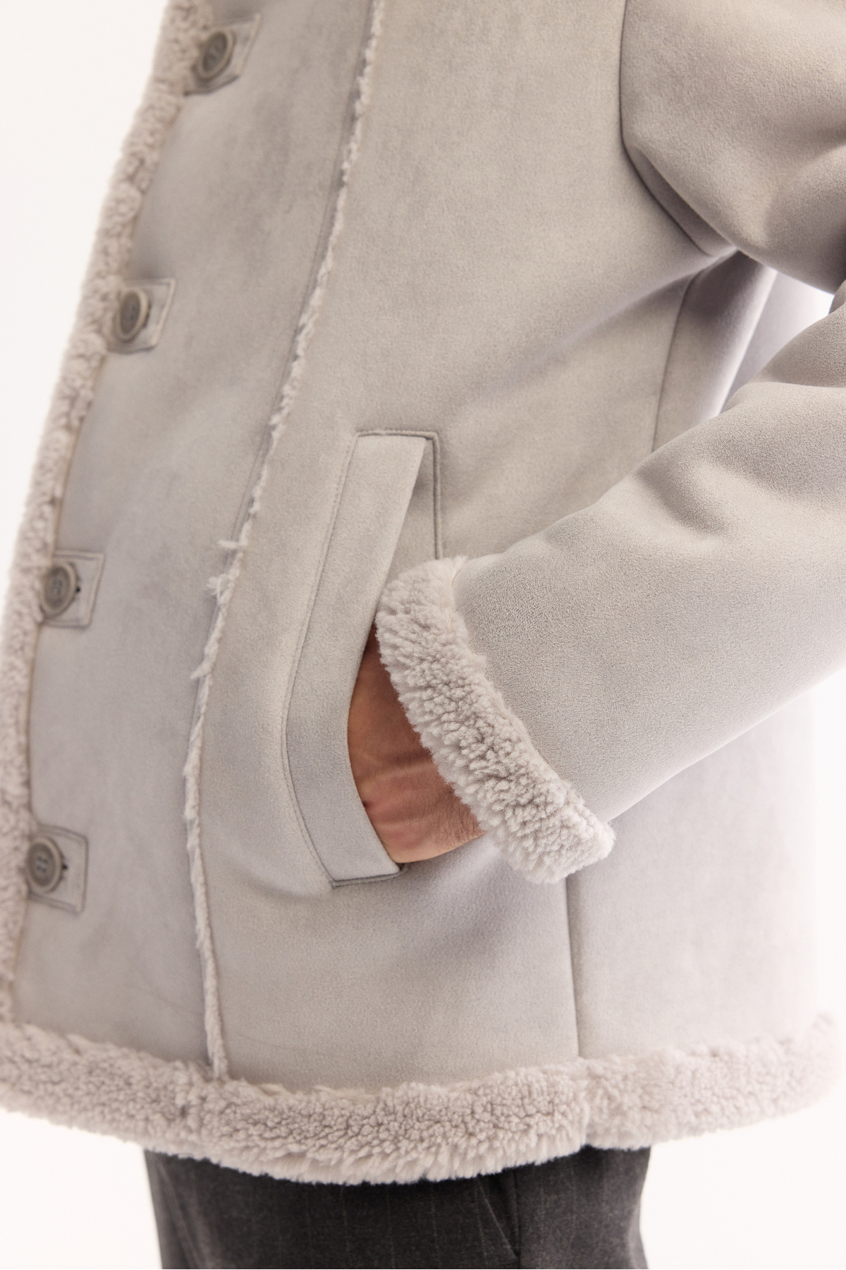 کت خز خاکستری مردانه Napa Comfort Fit A52Y6055 — خاکستری — تصویر 7 از 9
