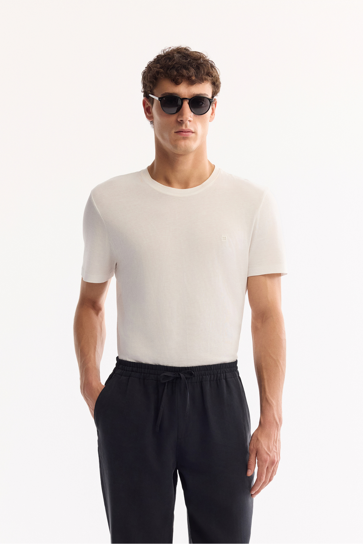 Erkek Siyah Beli Lastik Bağcıklı Soft Touch Relaxed Fit Pantolon A52Y3013 — مشکی — تصویر 2 از 7
