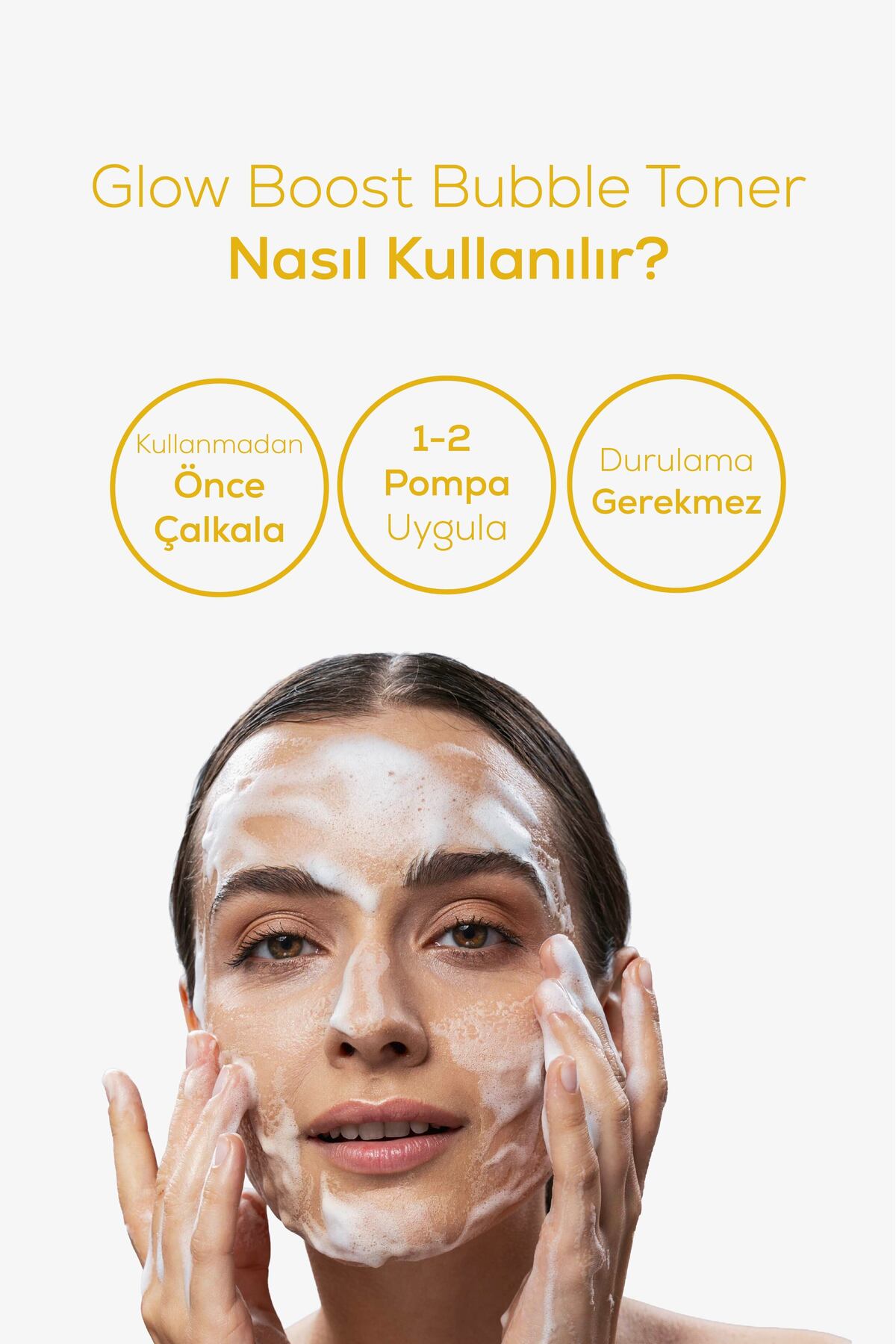 Glow Boost Bubble Toner 150ml | Aydınlatıcı Cilt Tonu Eşitleyici | Kojic Acid, Licorice, Glutathione — KZMNTG0095 — تصویر 6 از 7
