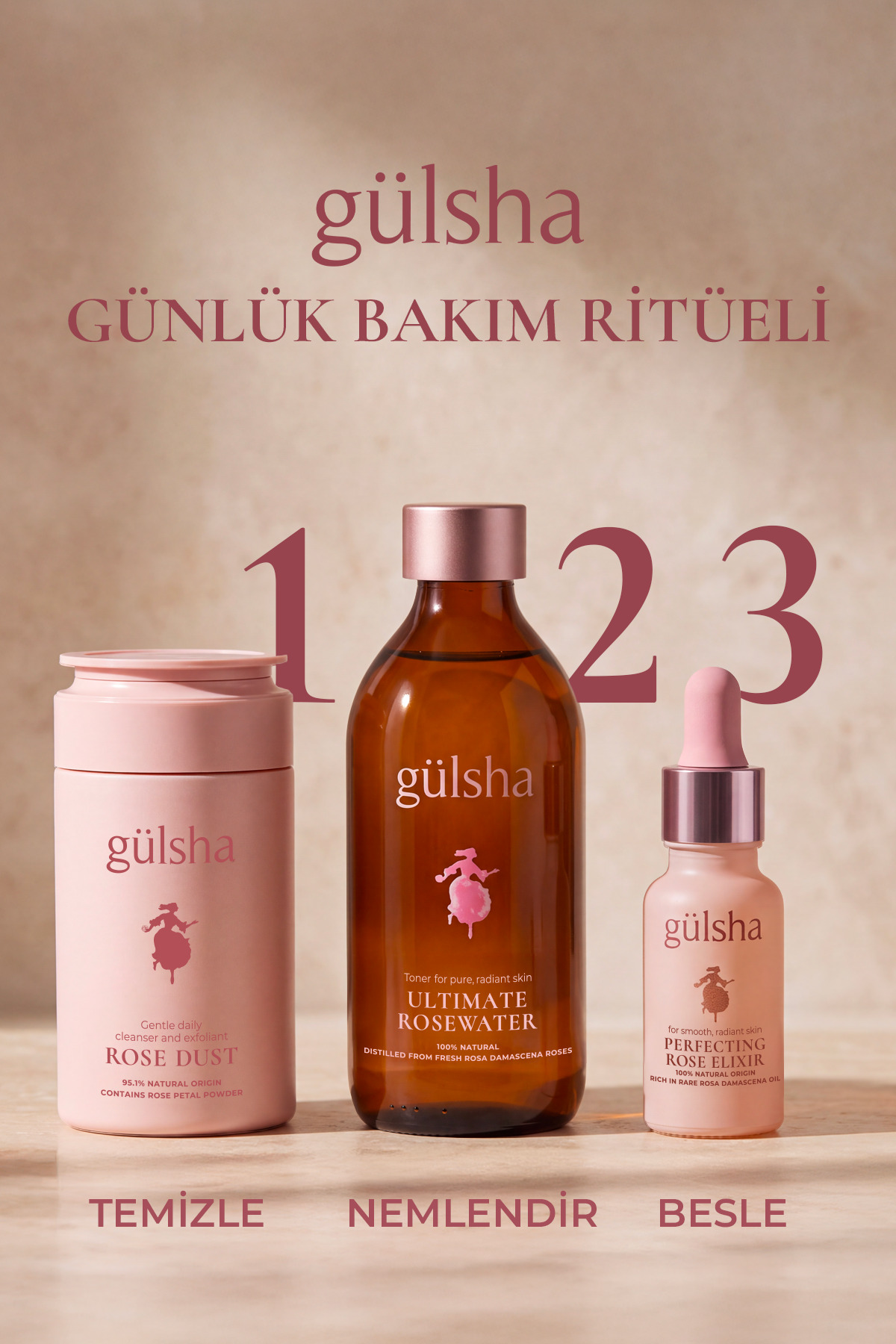 Nemlendirici Aydınlatıcı Gözenek Sıkılaştırmaya Yardımcı %100 Doğal Tam Gül Suyu 250 ml — RoseWater250 — تصویر 8 از 8
